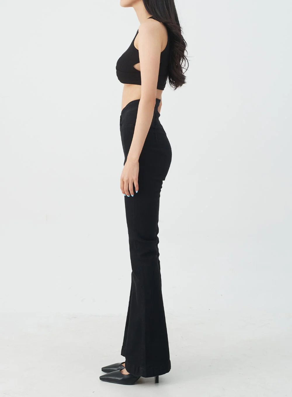 Banded Boot-Cut Highwaisted Pants IJ23 - Image 8