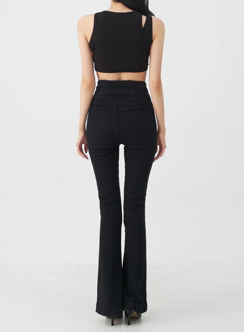 Banded Boot-Cut Highwaisted Pants IJ23 - Image 9