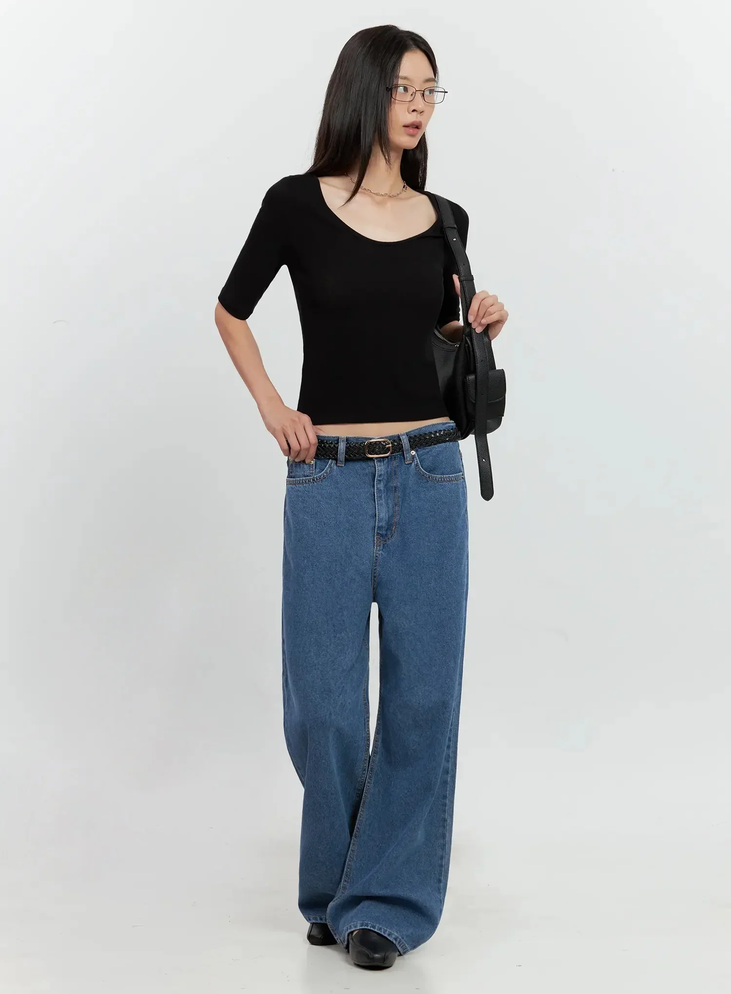 Basic 3/4-Sleeve Top IL528 - Image 2