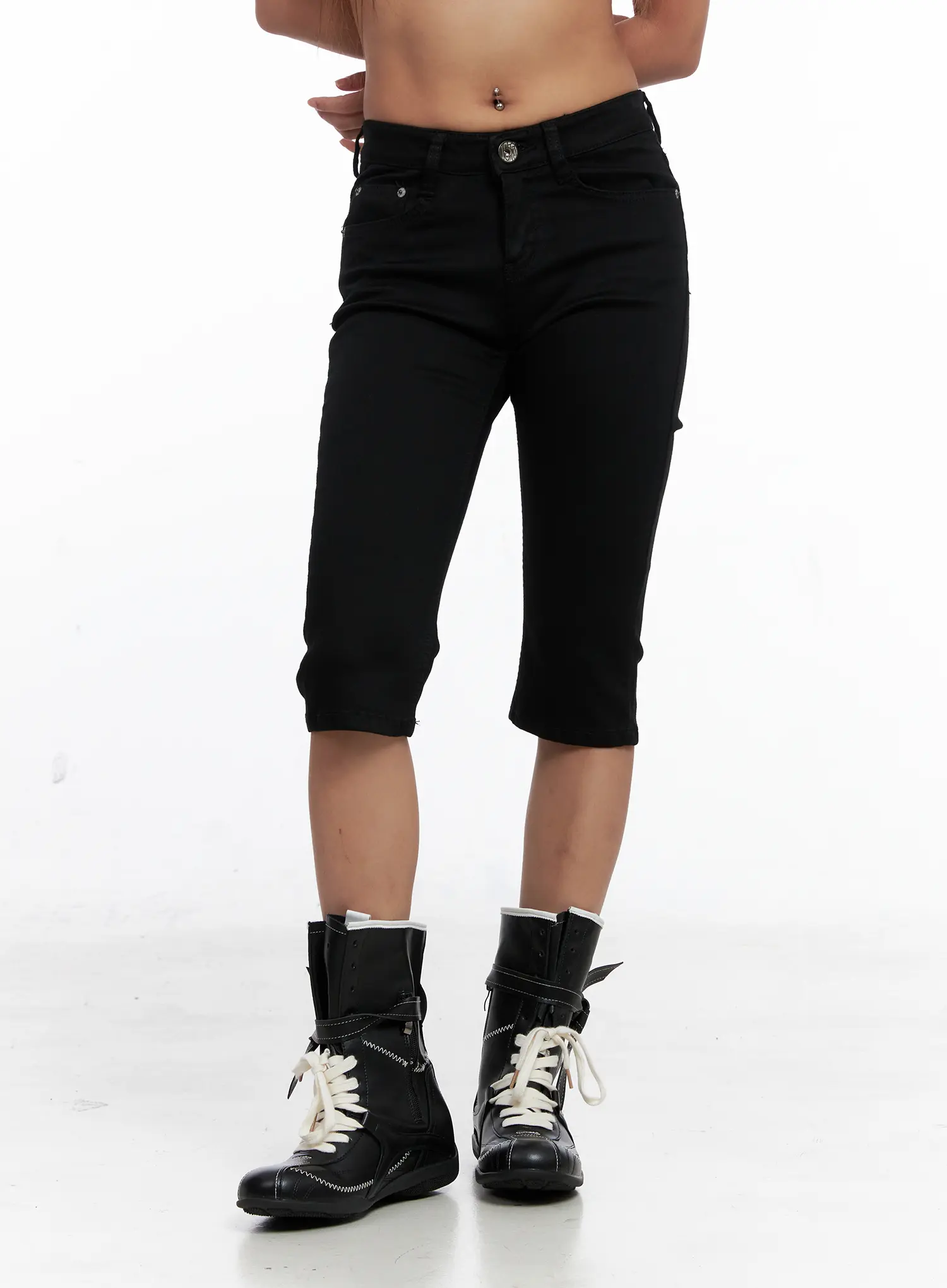 Basic Capri Cotton Pants CS522 - Image 7