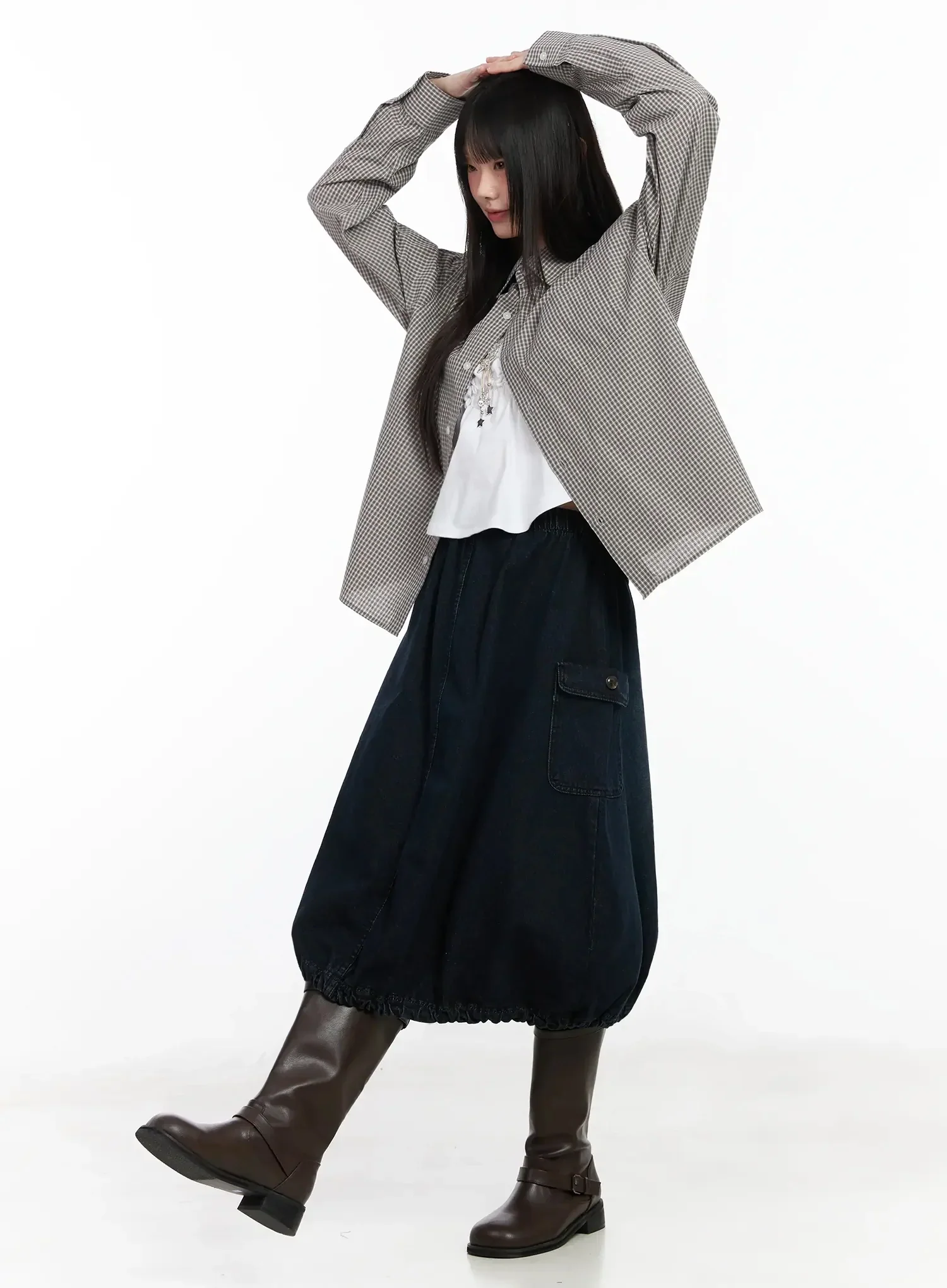 Basic Checkered Shirt IM530 - Image 10