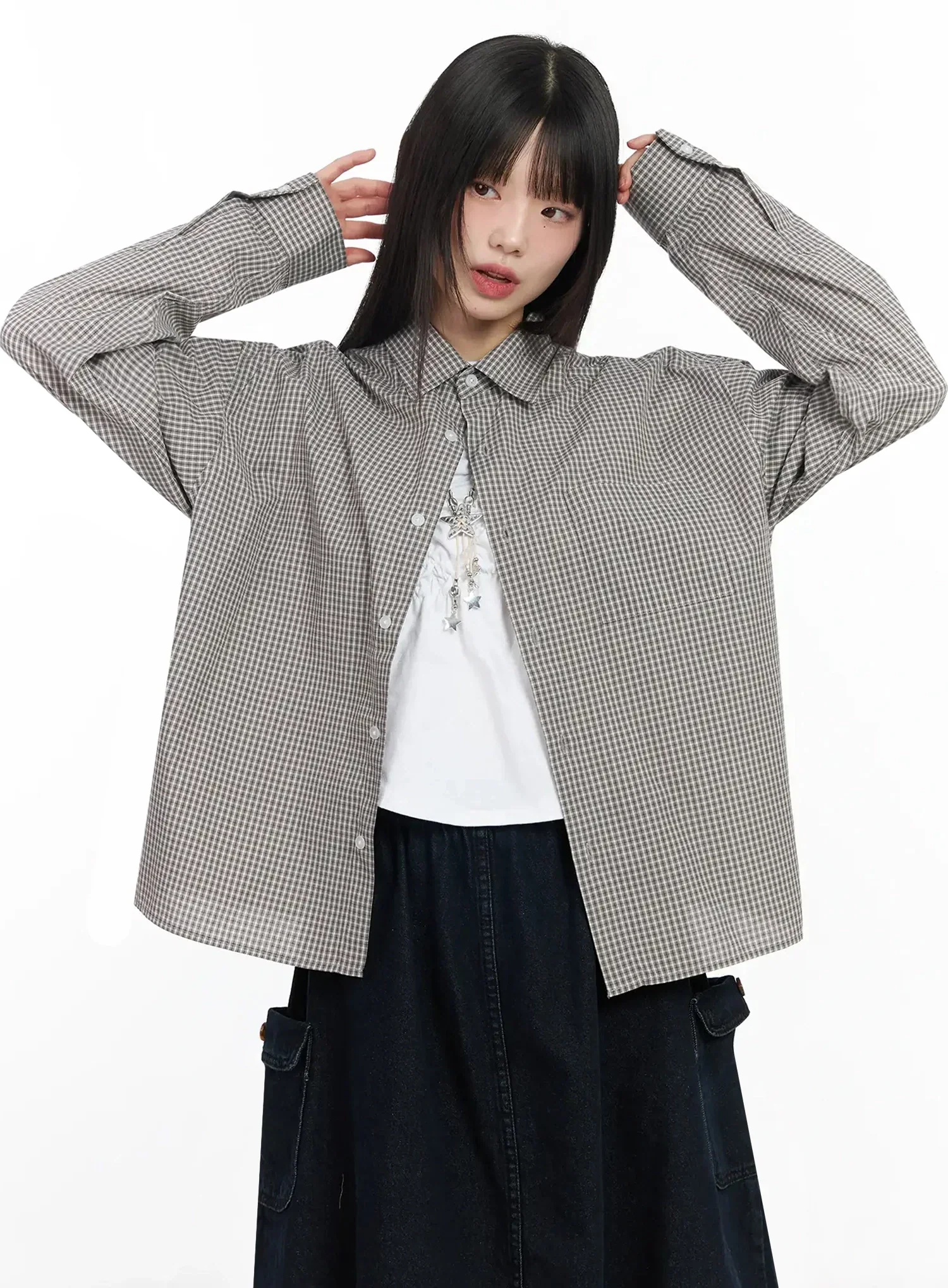 Basic Checkered Shirt IM530 - Image 7