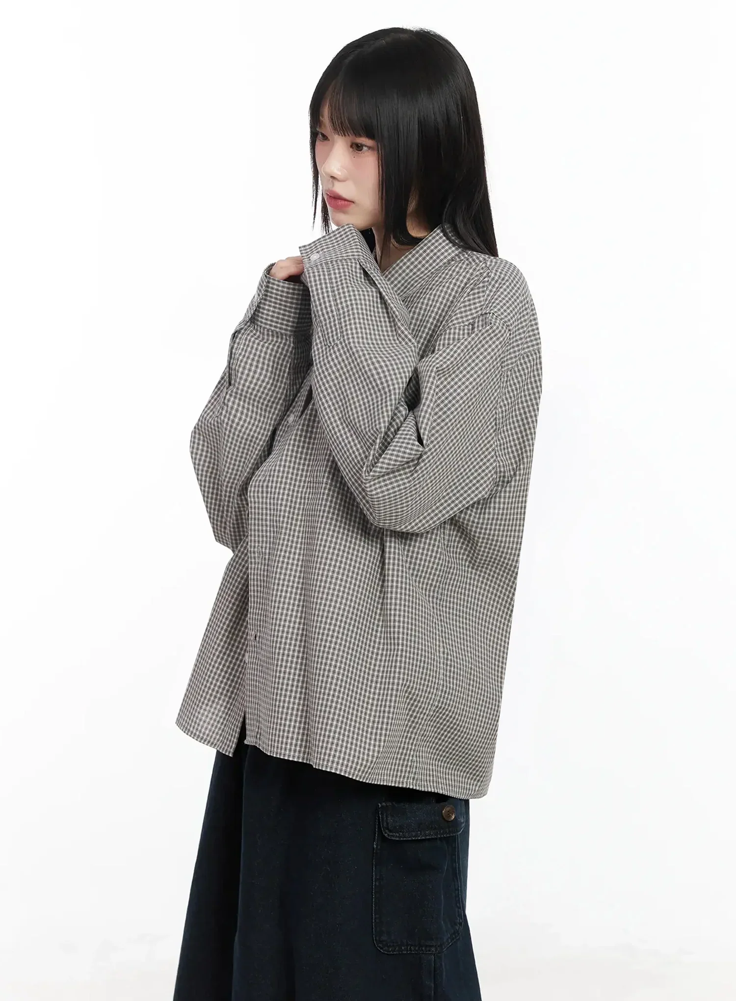 Basic Checkered Shirt IM530 - Image 8