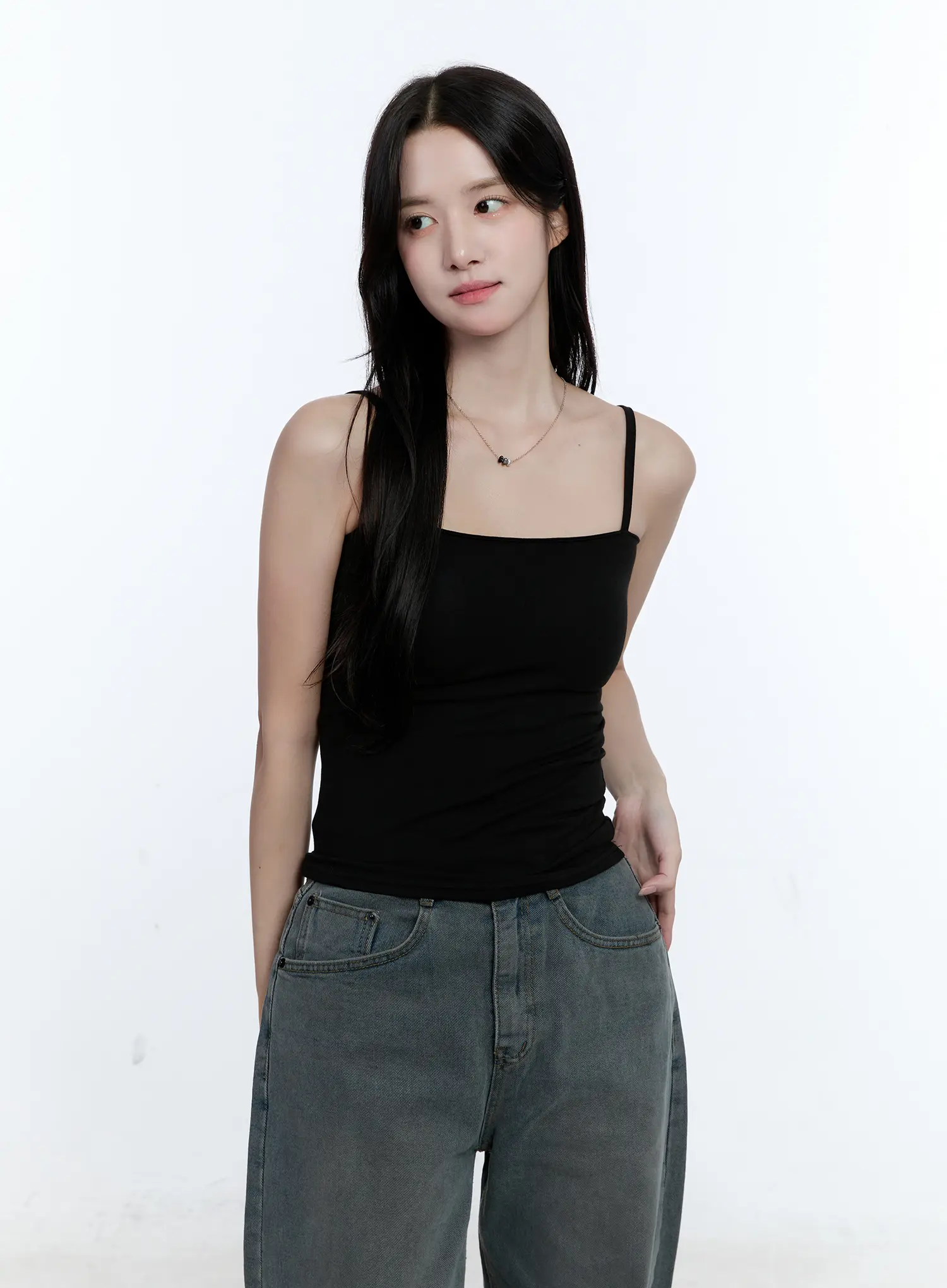 Basic Cotton Blend Stretch Cami CG512 - Image 2
