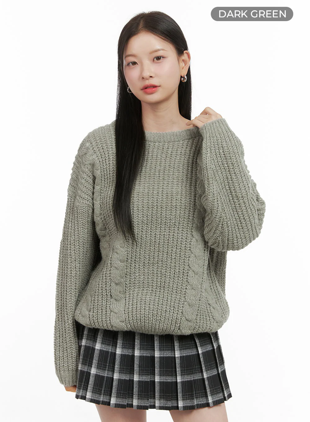 Basic Crew Neck Long Sleeve Knit OS411 - Image 10