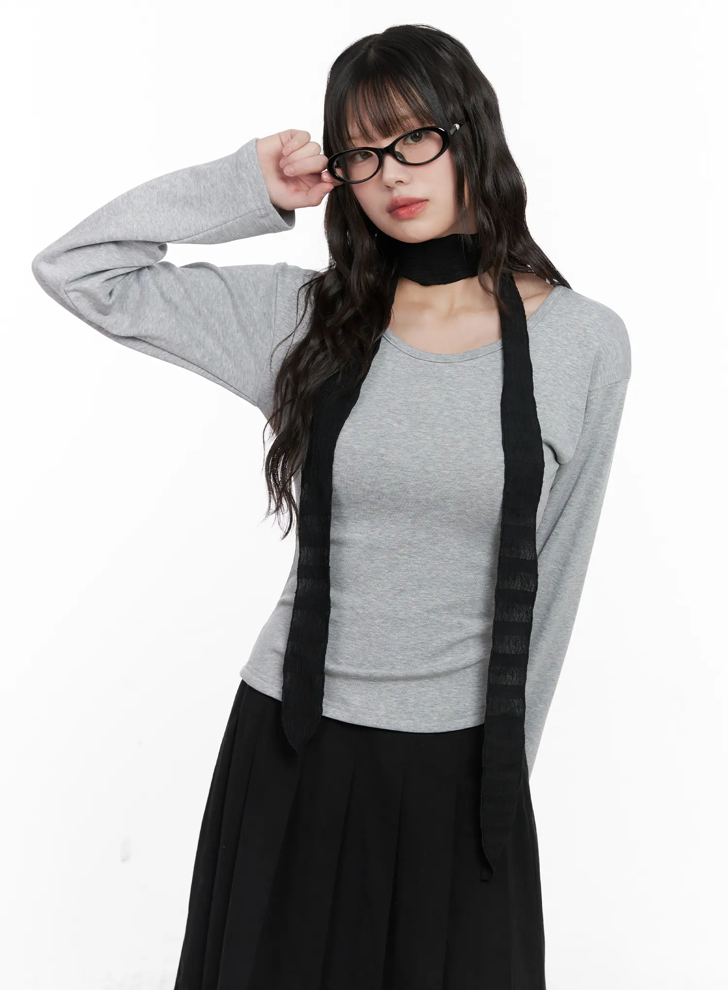 Basic Fleece-Lined Long Sleeve Tee CN511
