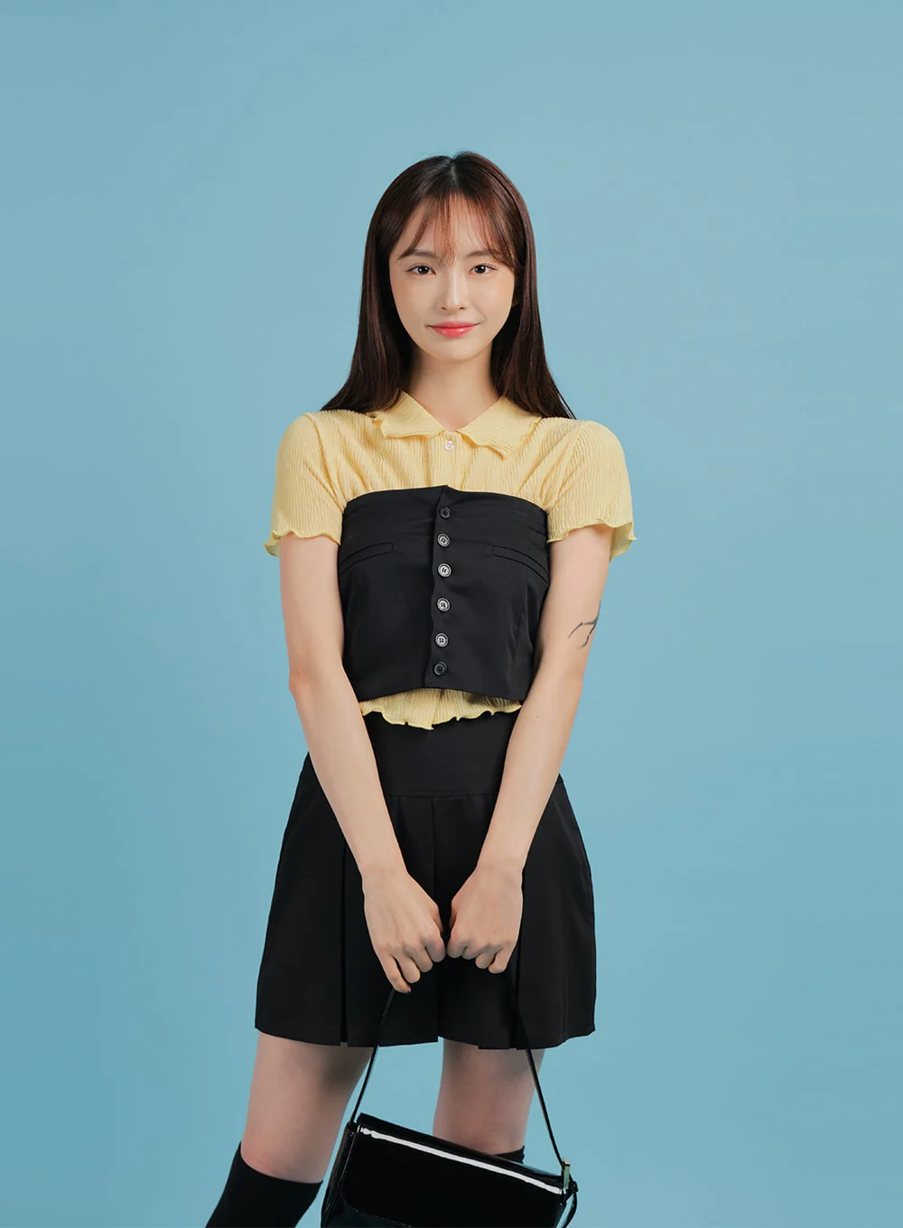 Basic Formal Pleated Mini Skirt BA27 - Image 11