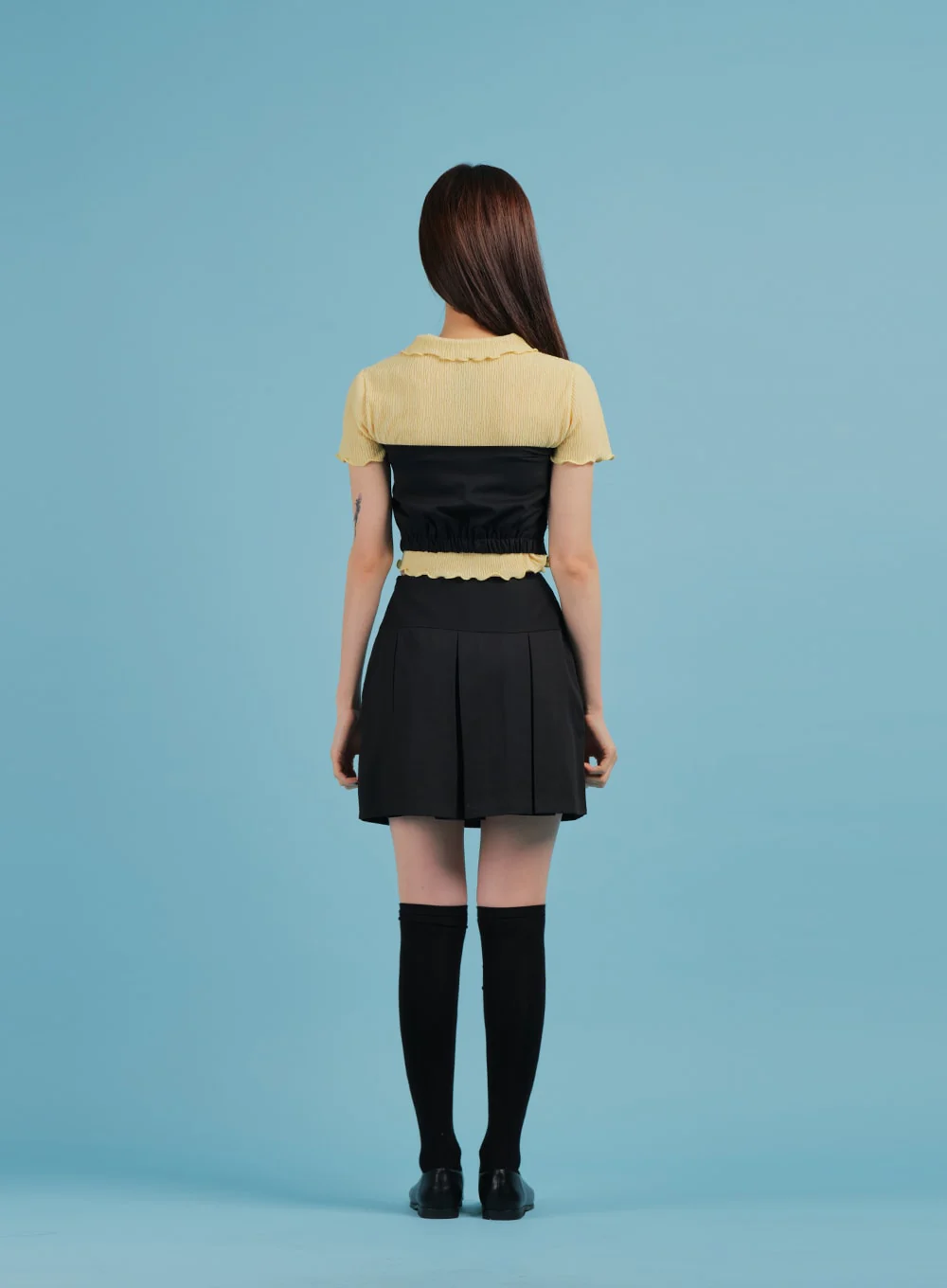 Basic Formal Pleated Mini Skirt BA27 - Image 14
