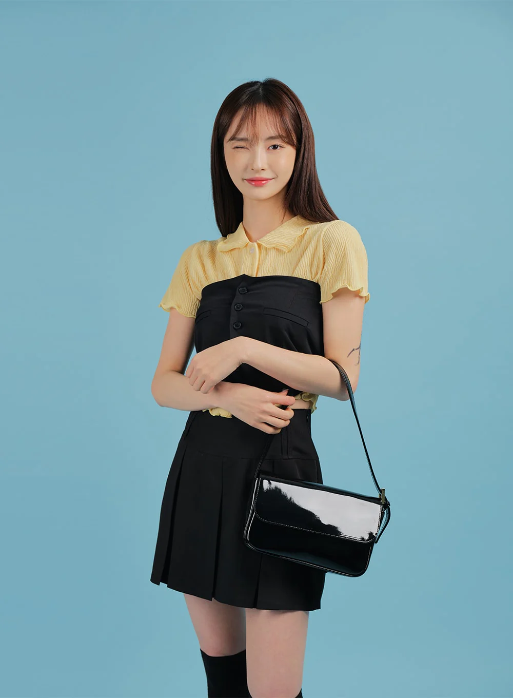 Basic Formal Pleated Mini Skirt BA27 - Image 9