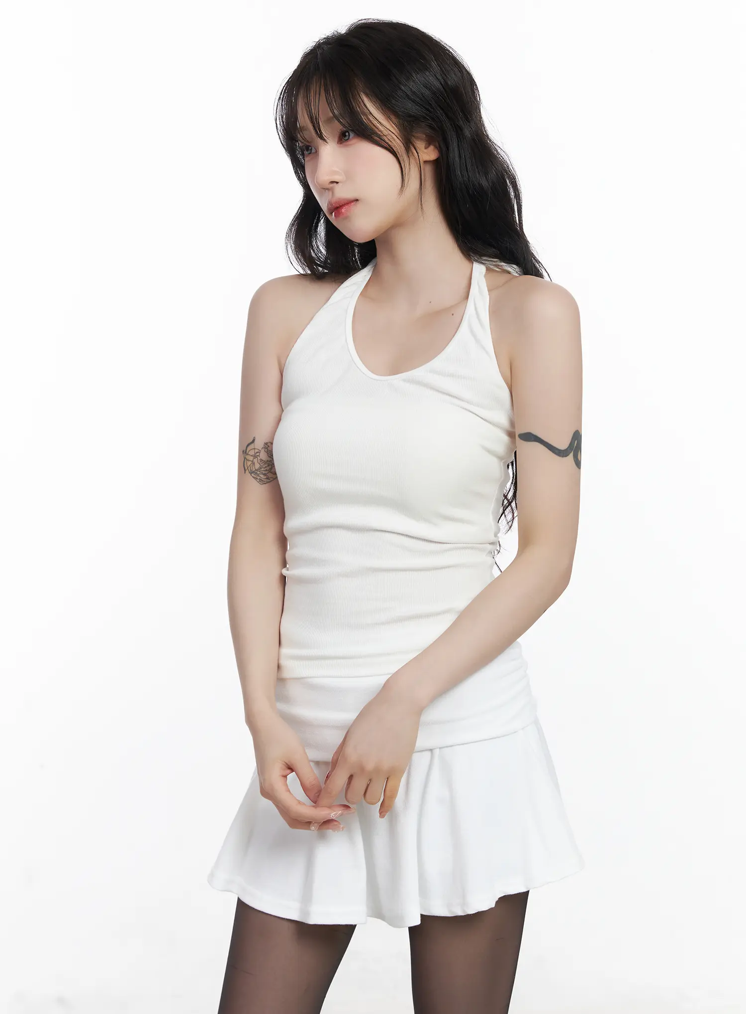 Basic Halter Neck Sleeveless Top CJ527