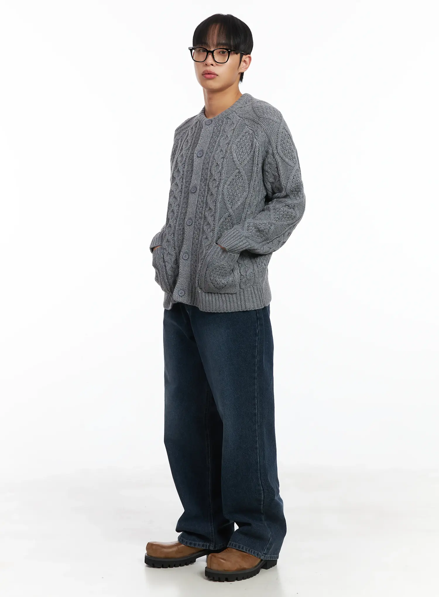 Basic Knit Wool Button Cardigan ID515