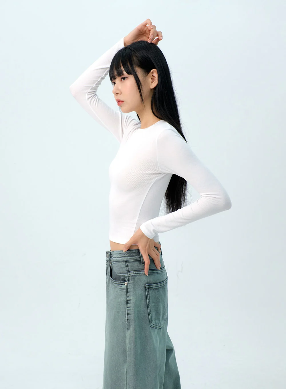 Basic Long Sleeve Tee IG312 - Image 6