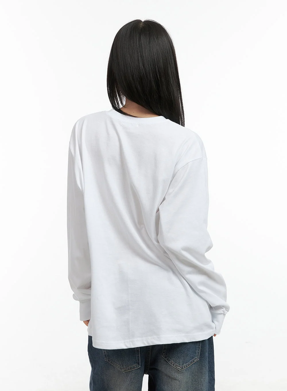 Basic Loose Fit Long Sleeve Tee CO410 - Image 6