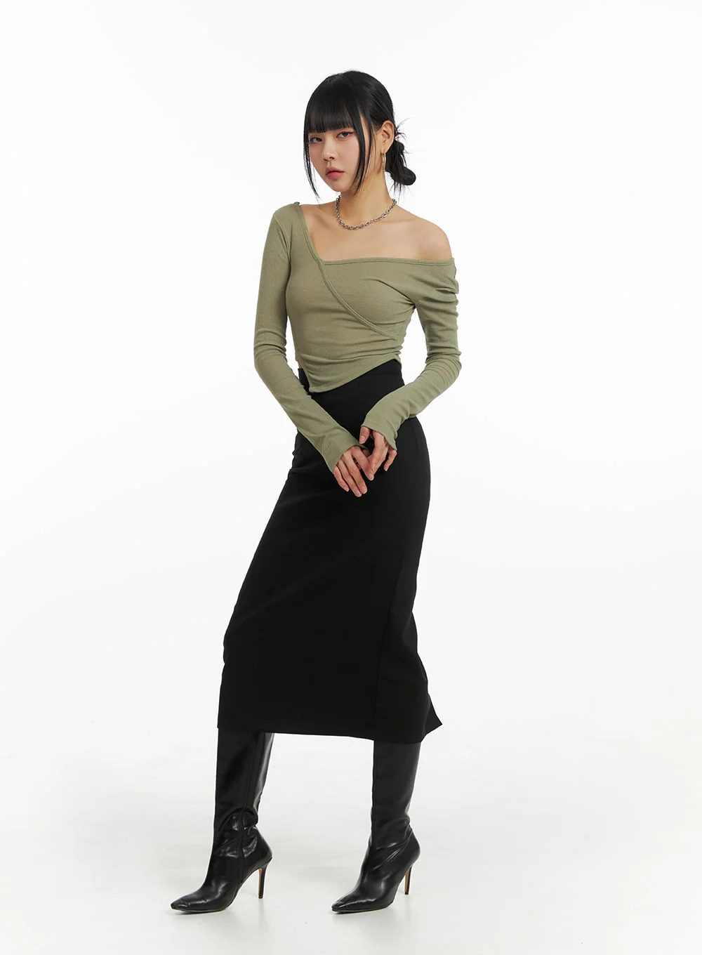 Basic Maxi Skirt IM414 - Image 5
