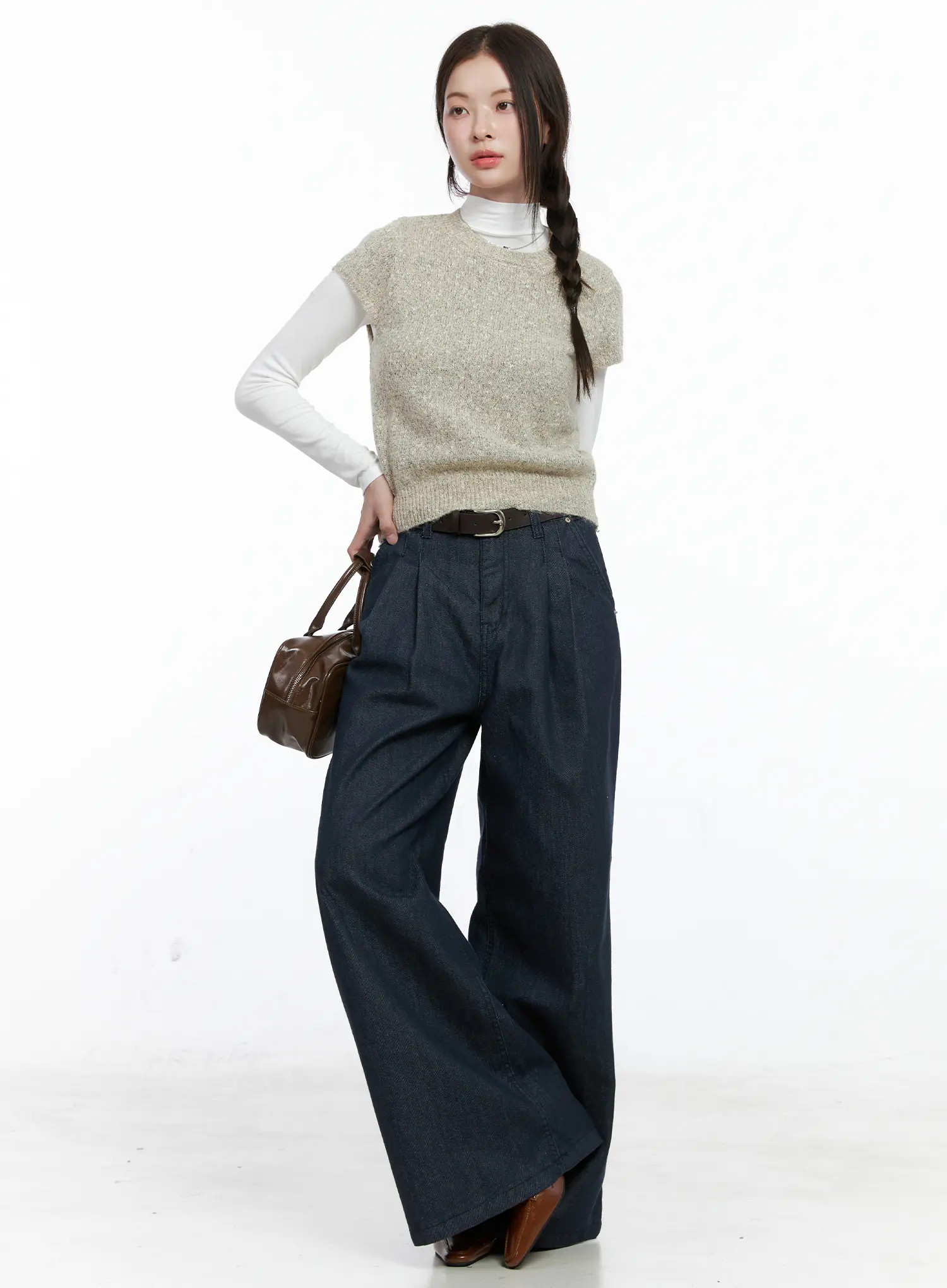 Basic Mock Neck Long Sleeve Top CO503 - Image 7