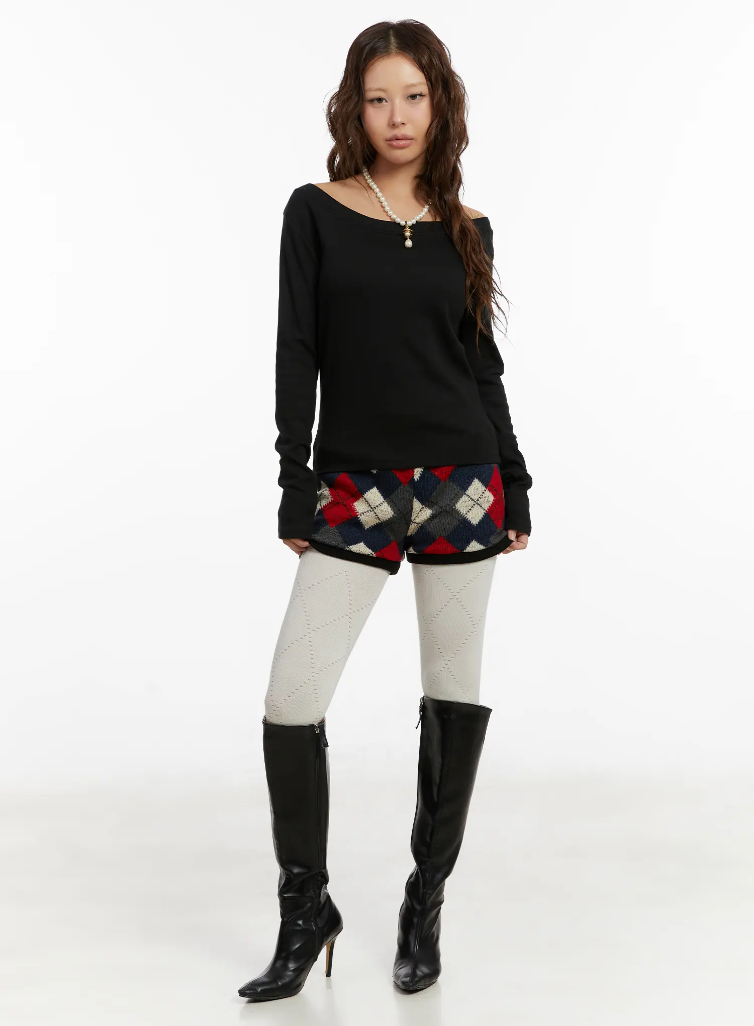 Basic Off-Shoulder Long Sleeve Top CD512 - Image 6