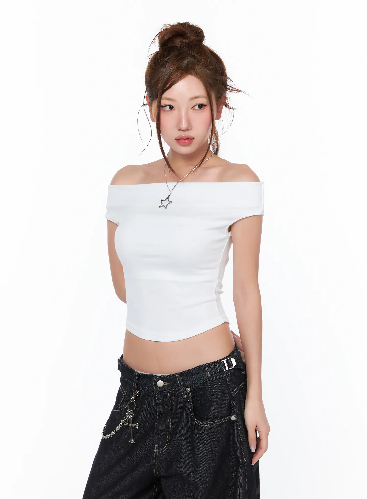 Basic Off-Shoulder Top CA515 - Image 5