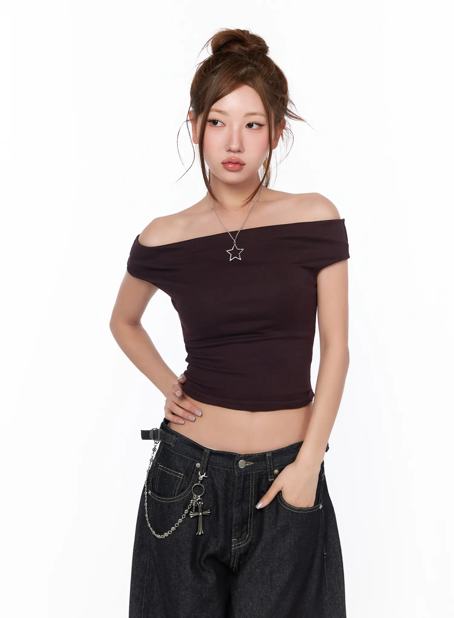 Basic Off-Shoulder Top CA515 - Image 6