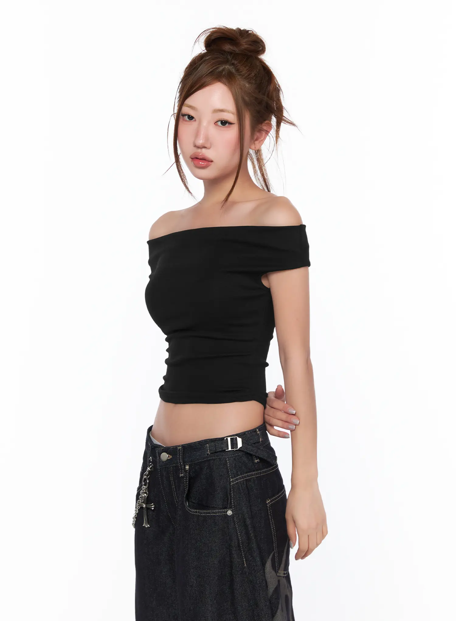 Basic Off-Shoulder Top CA515 - Image 8