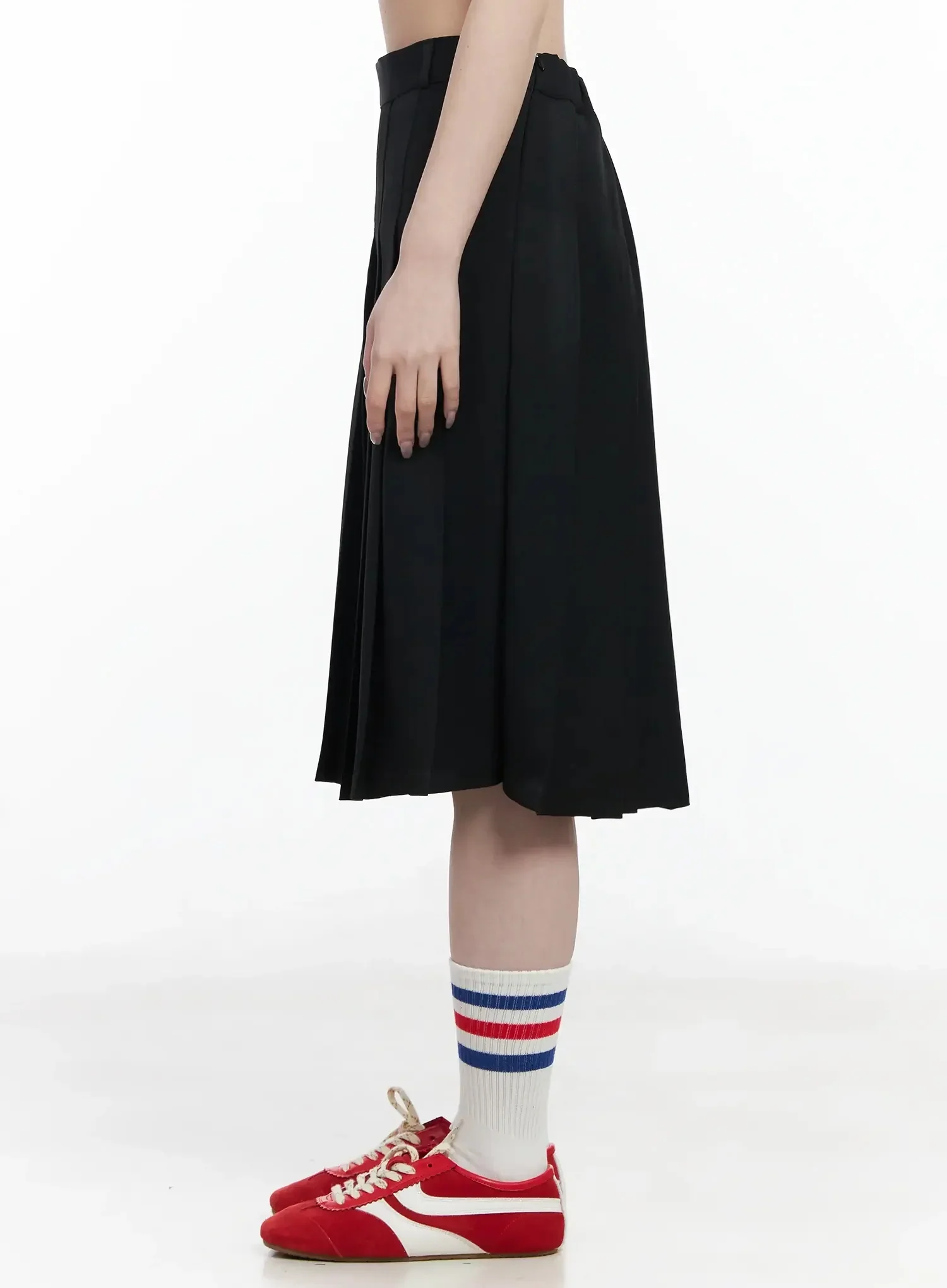 Basic Pleated Midi Skirt IF502 - Image 10