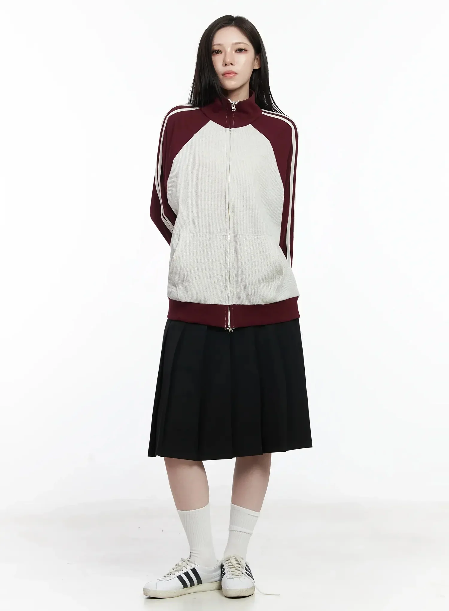 Basic Pleated Midi Skirt IF502 - Image 3