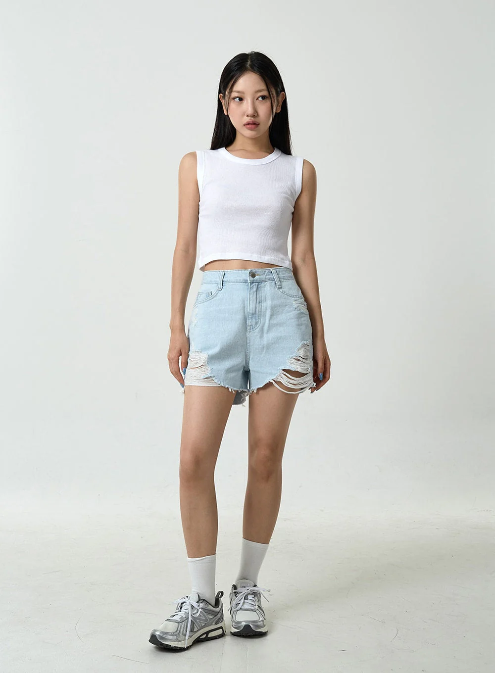 Basic Ribbed Cropped Tank Top CU13 - Image 12