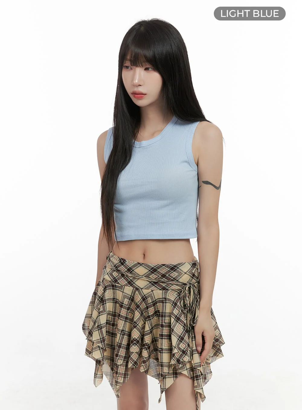 Basic Ribbed Cropped Tank Top CU13 - Image 13
