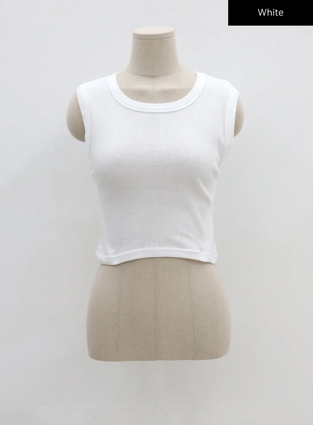 Basic Ribbed Cropped Tank Top CU13 - Image 14