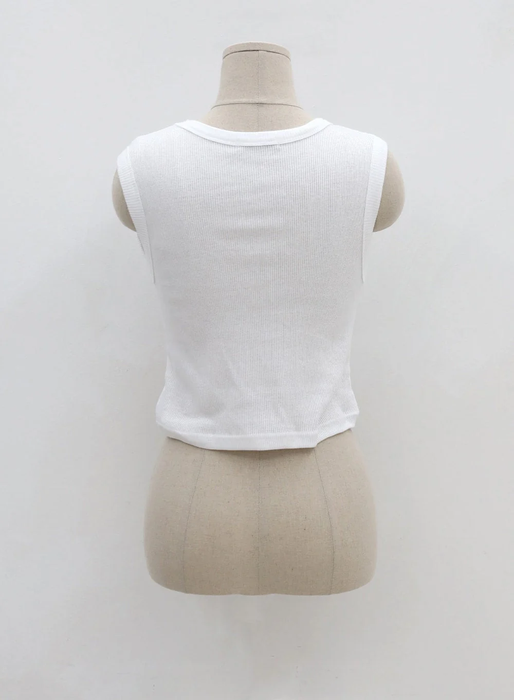 Basic Ribbed Cropped Tank Top CU13 - Image 15