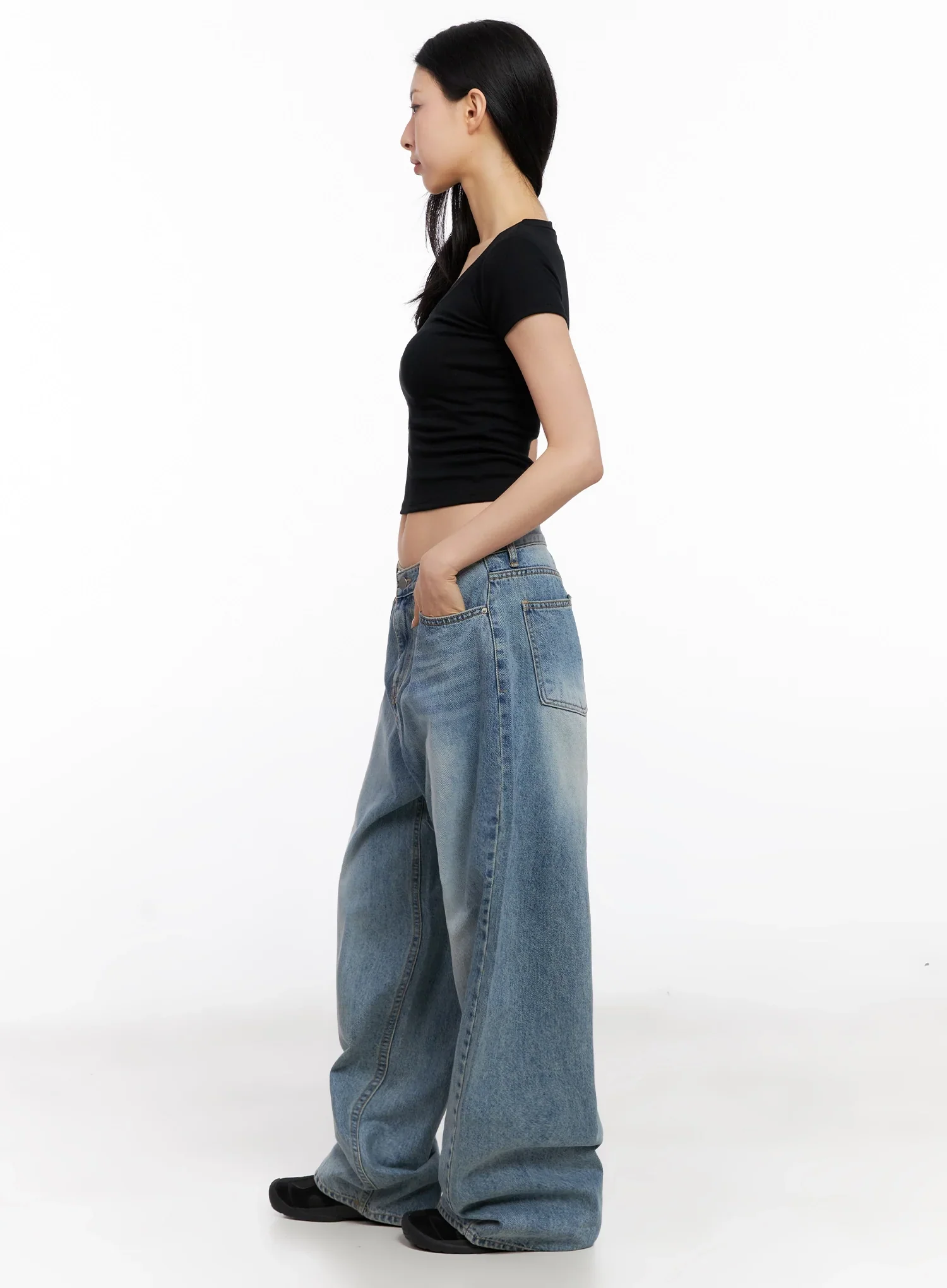 Basic Ribbed Cropped Tee IG508 - Image 13