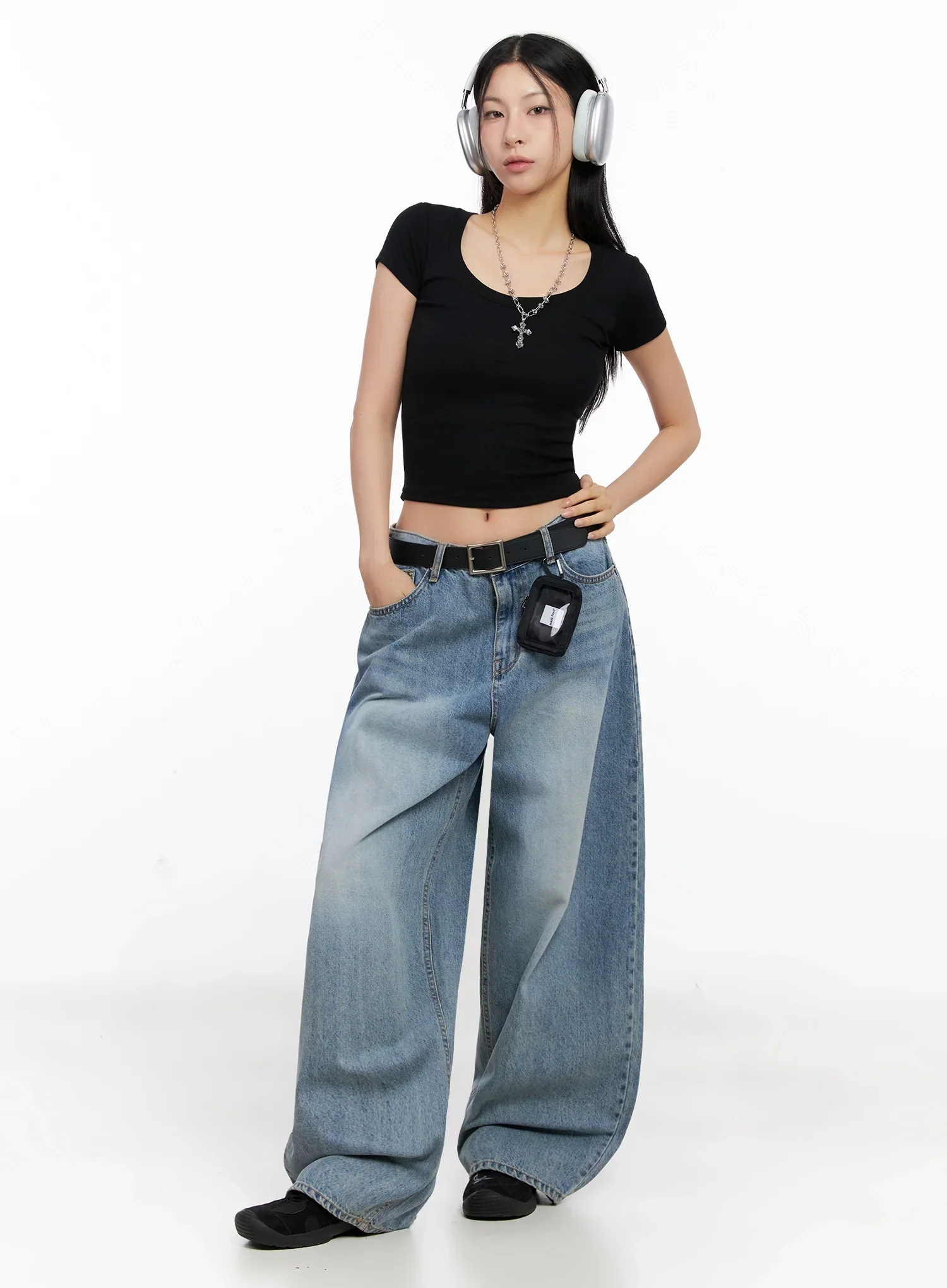 Basic Ribbed Cropped Tee IG508 - Image 2