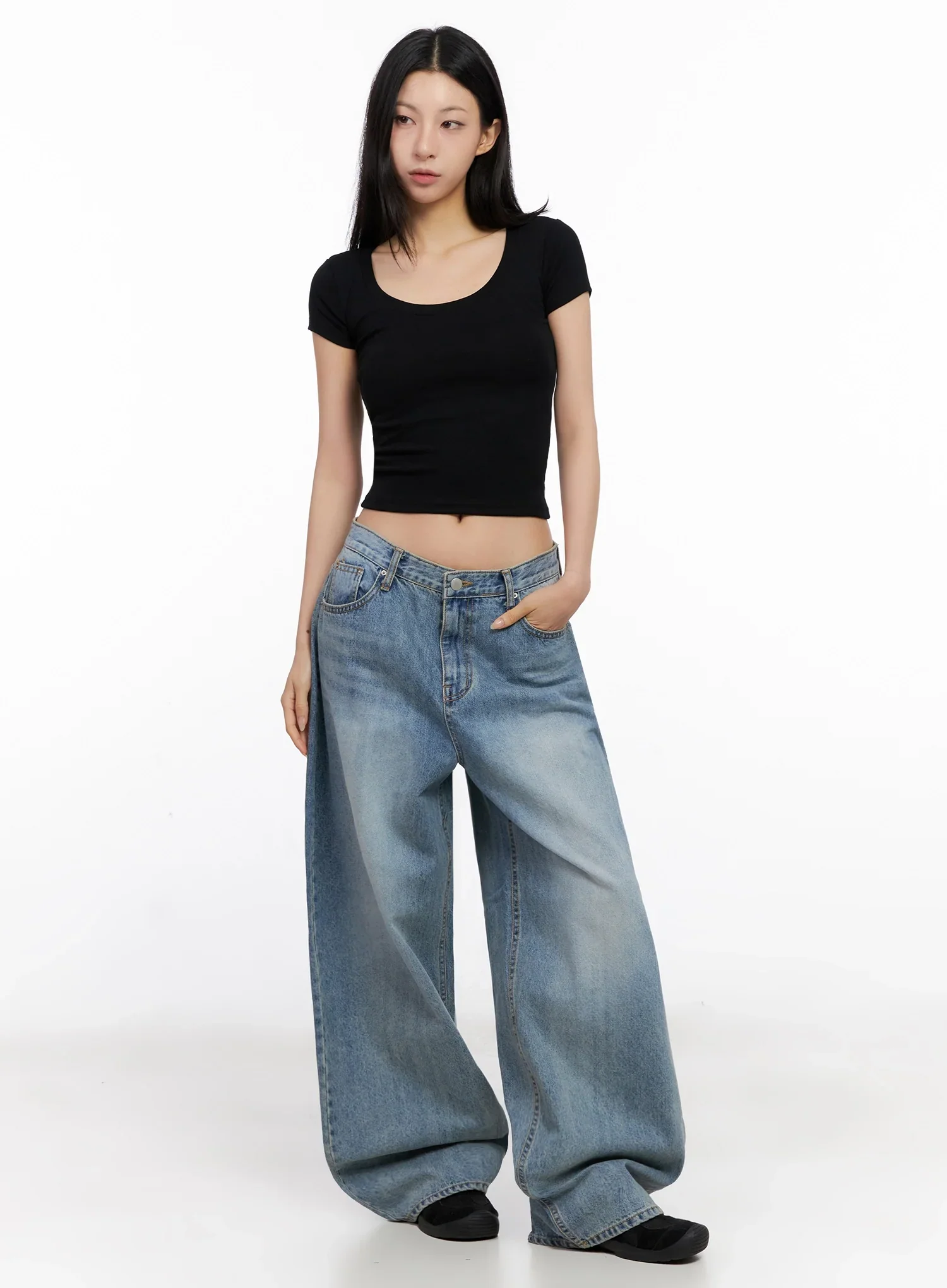 Basic Ribbed Cropped Tee IG508 - Image 5