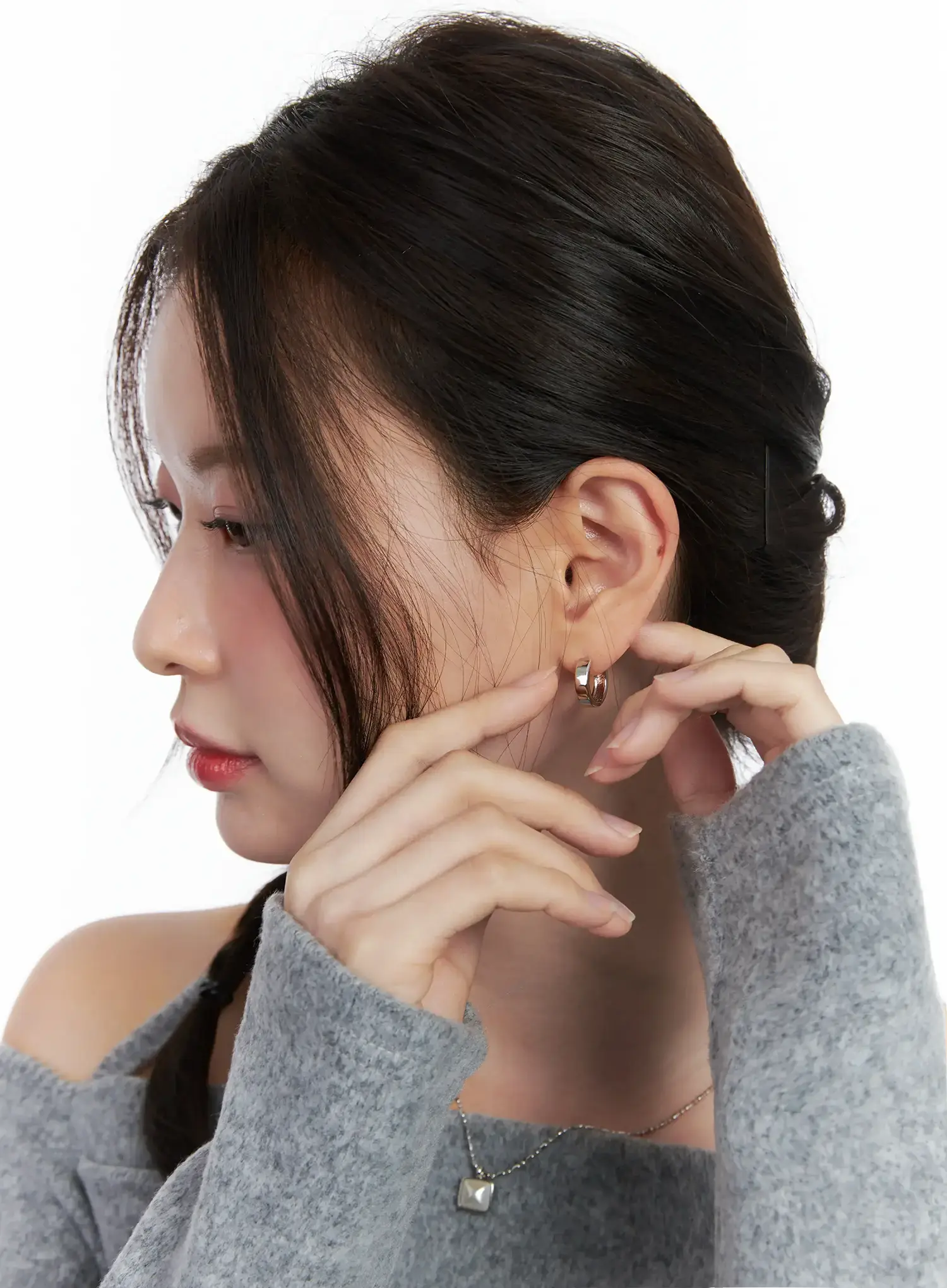 Basic Ring Earrings IN510 - Image 2