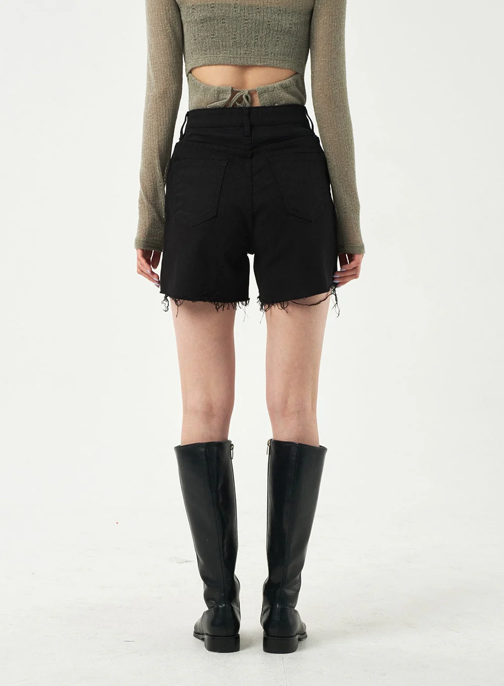Basic Ripped Shorts OA325 - Image 3