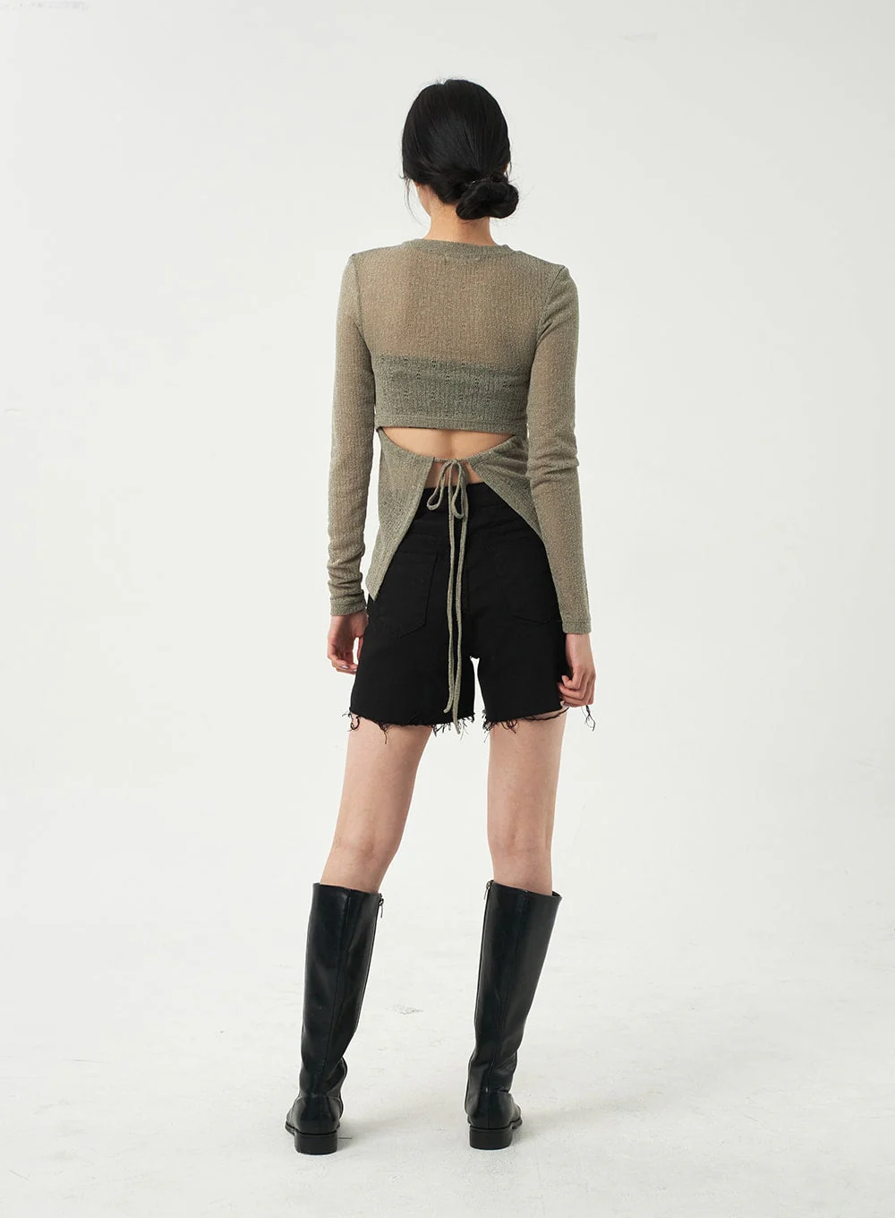 Basic Ripped Shorts OA325 - Image 8