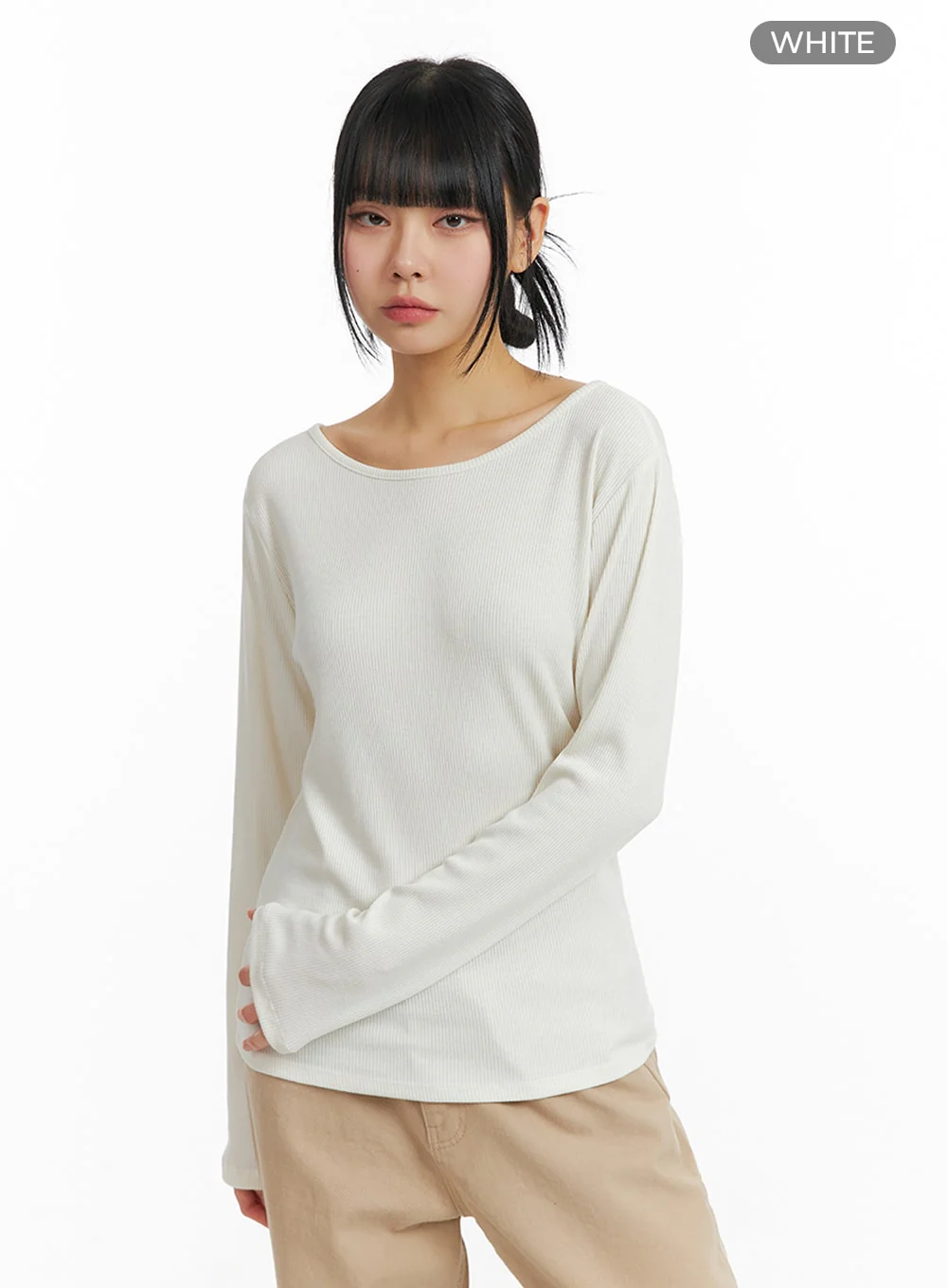 Basic Round Neck Long Sleeve IM414 - Image 8