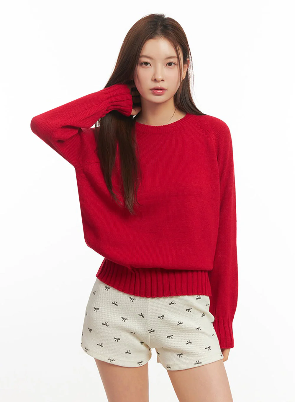 Basic Round Neck Sweater IM513 - Image 16