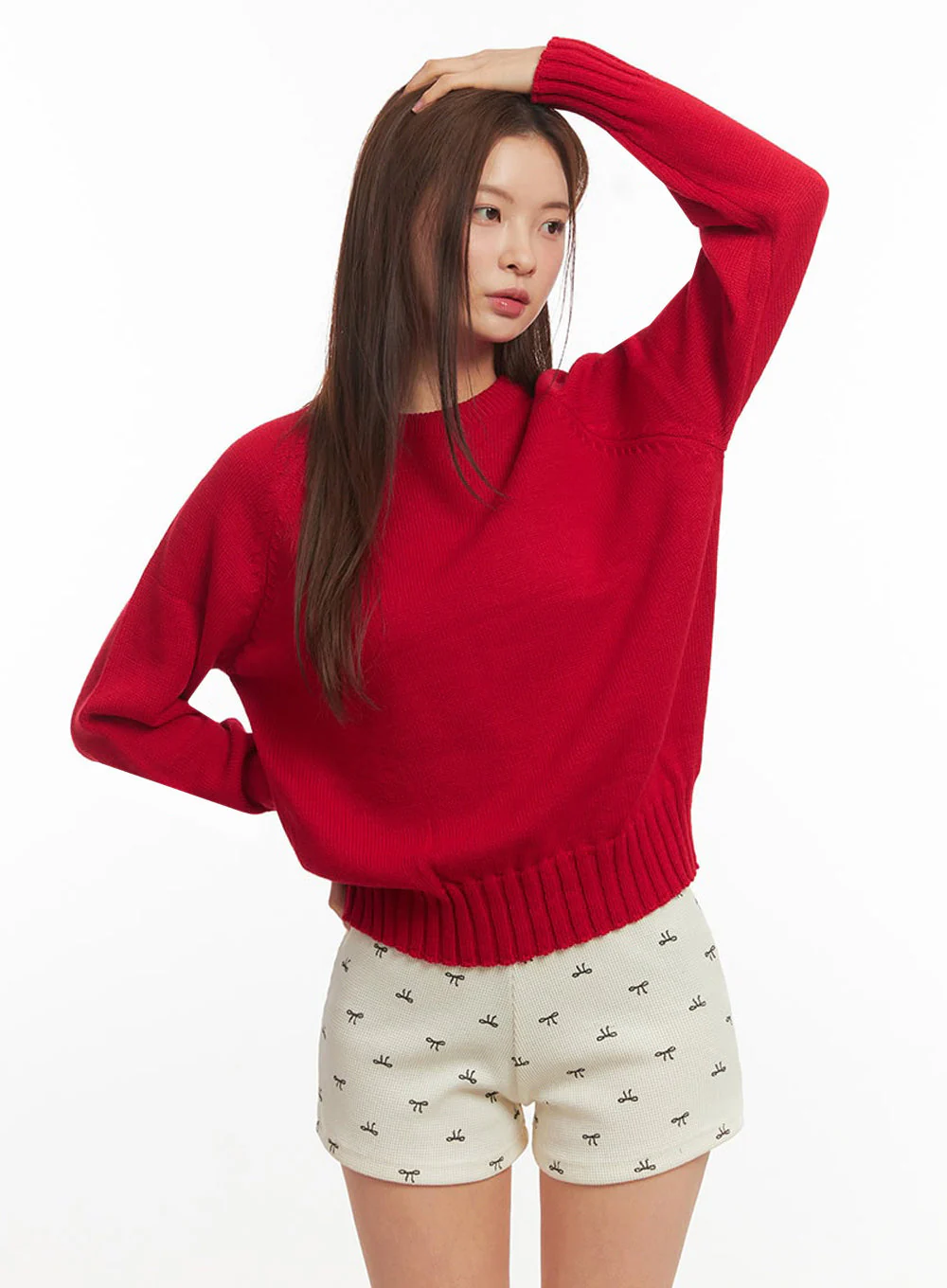 Basic Round Neck Sweater IM513 - Image 8