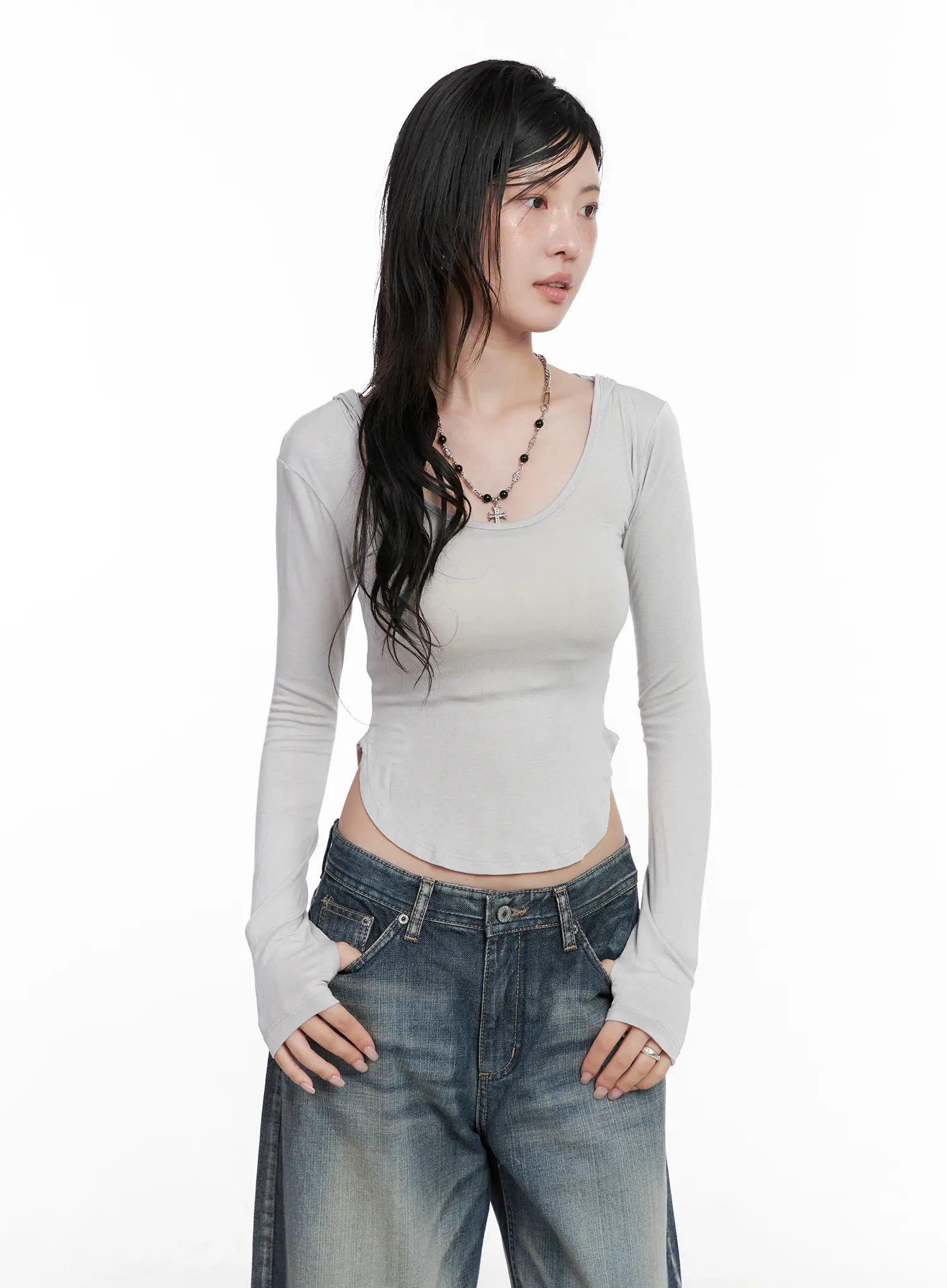 Basic Slim Fit Hoodie CS526 - Image 10