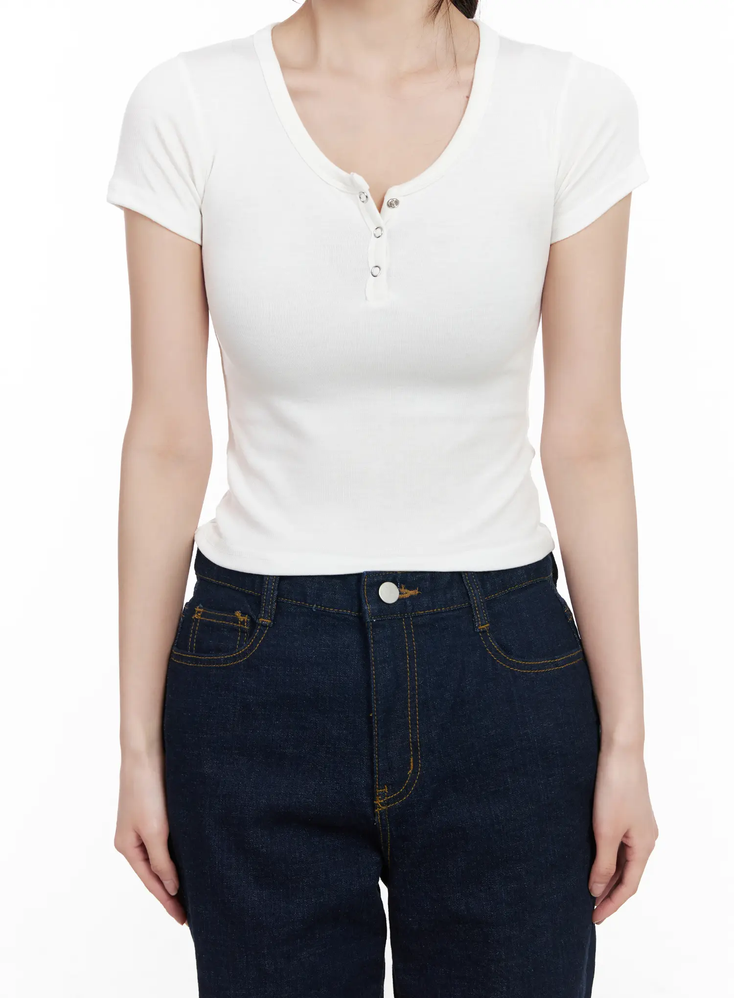 Basic Snap Button Tee CM531 - Image 8