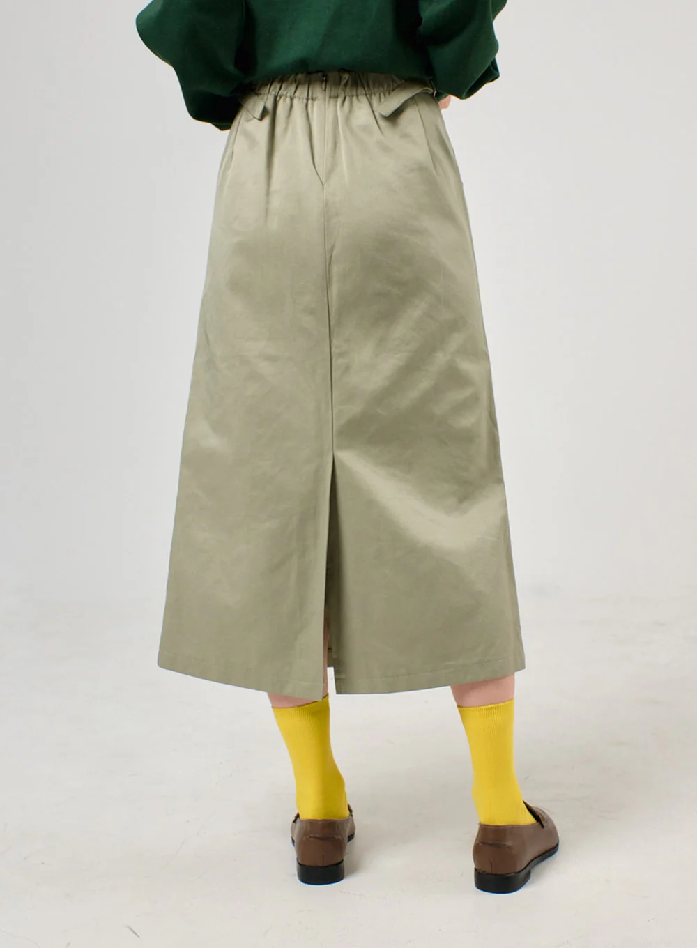 Basic Solid Mid Skirt OF406 - Image 5