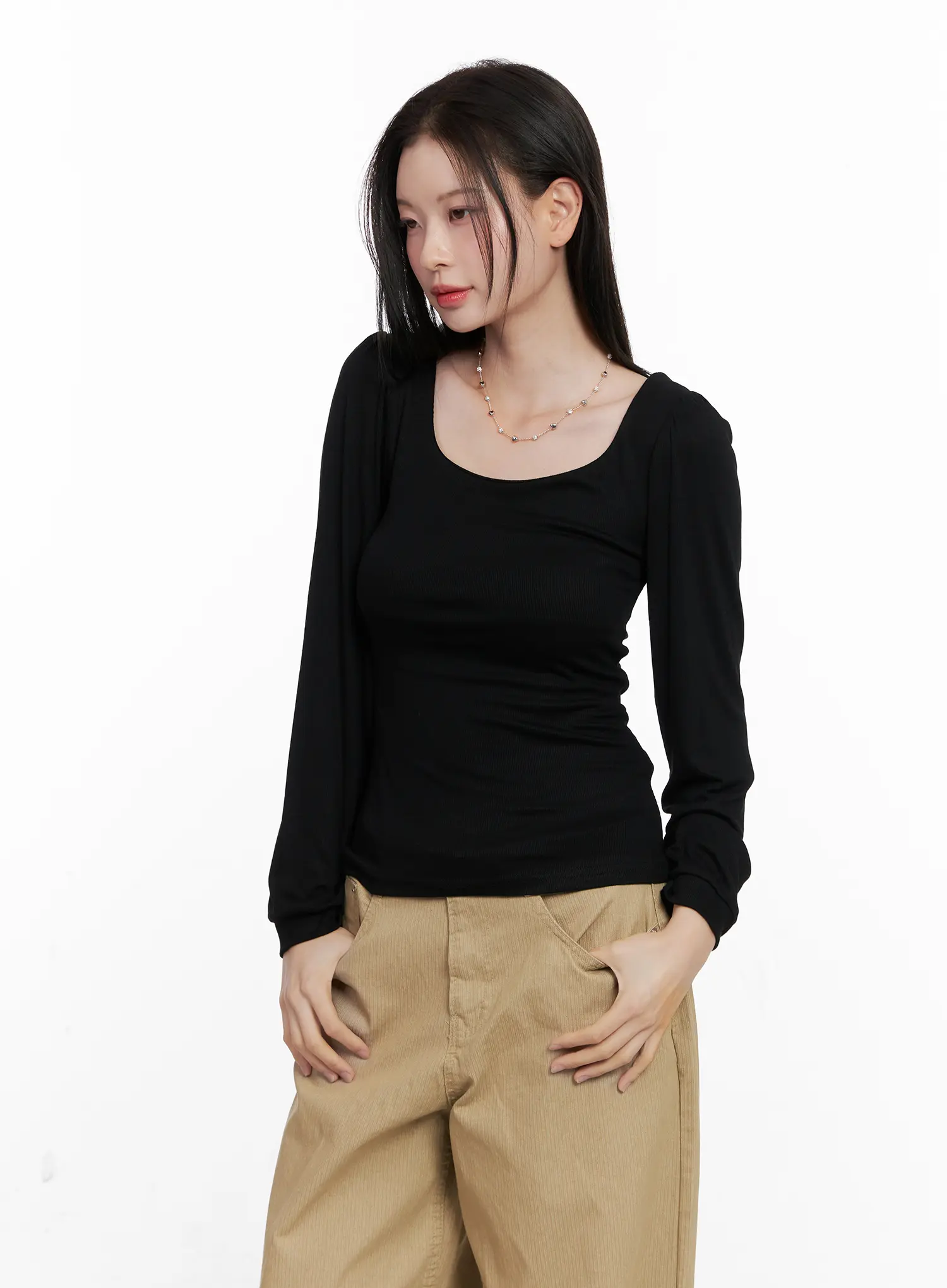 Basic Square Neck Long Sleeve CO531 - Image 10