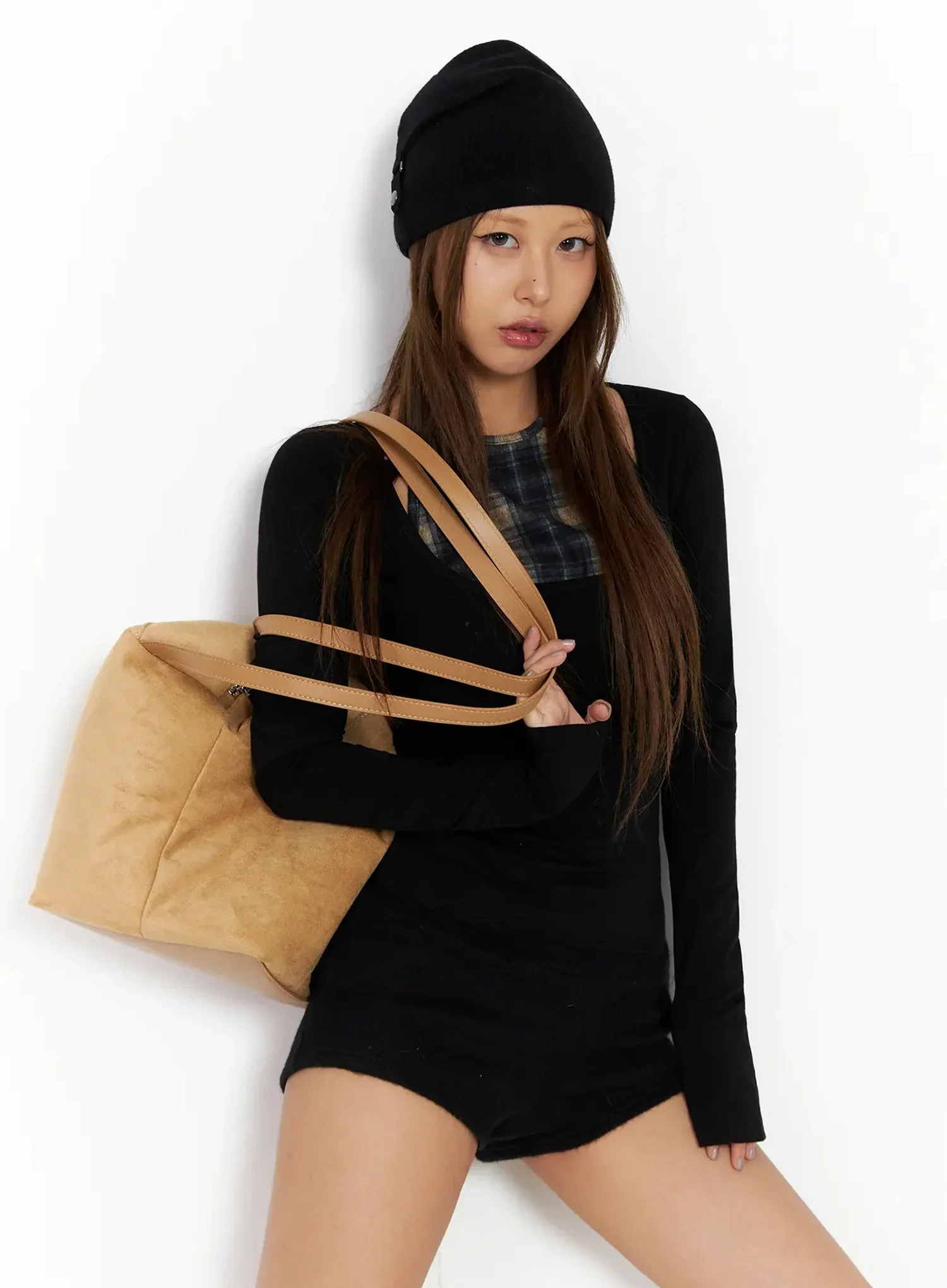 Basic Square-Neck Long Sleeve Top IN528 - Image 10