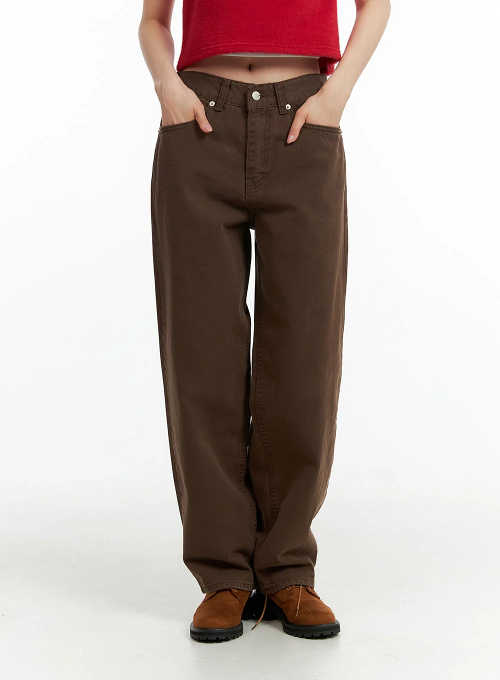 Basic Straight Leg Pants OF415 - Image 2