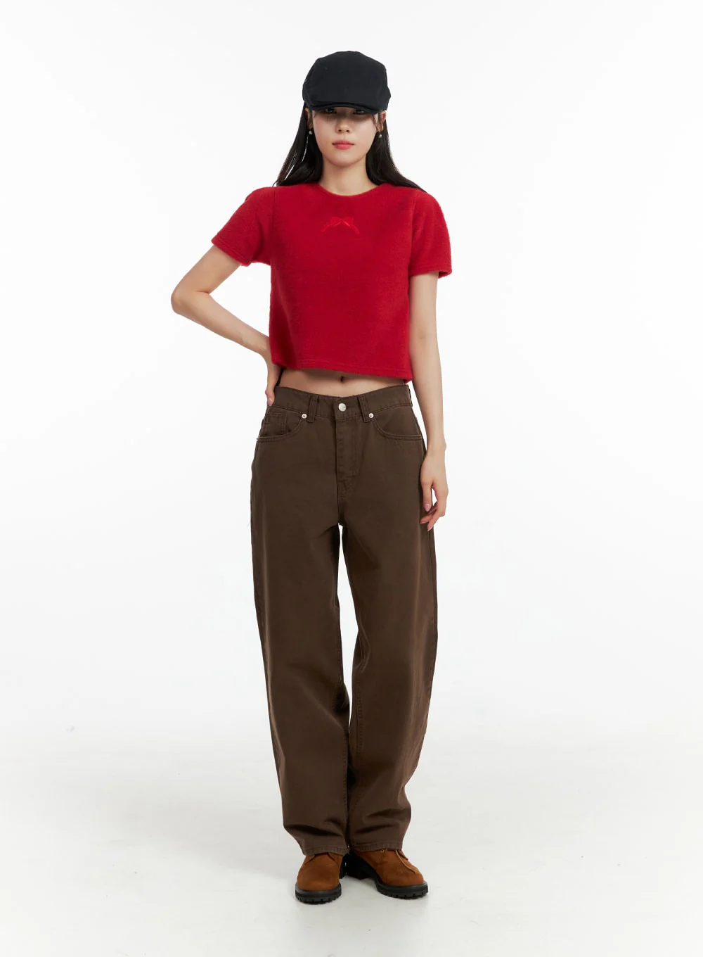 Basic Straight Leg Pants OF415 - Image 4