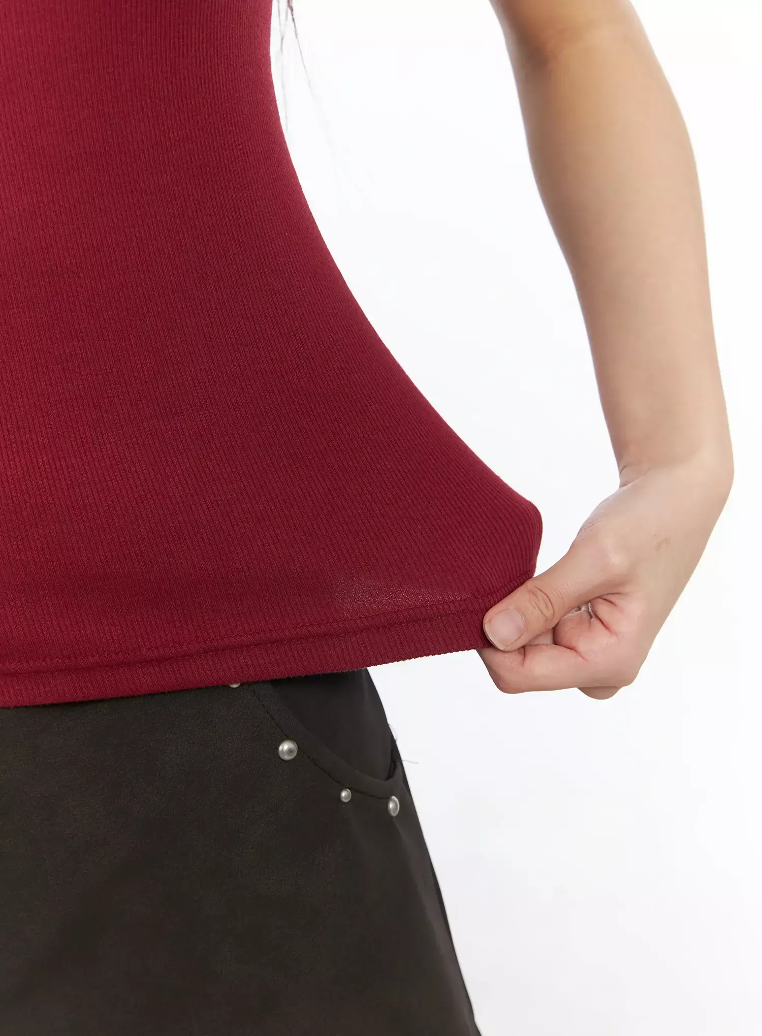 Basic Stretchy Ribbed Tank Top IM530 - Image 10