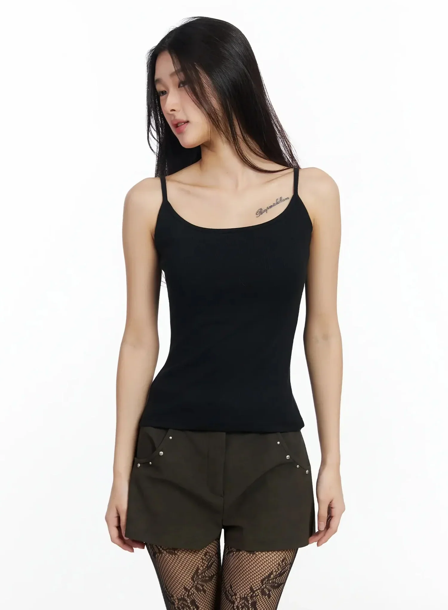Basic Stretchy Ribbed Tank Top IM530 - Image 16