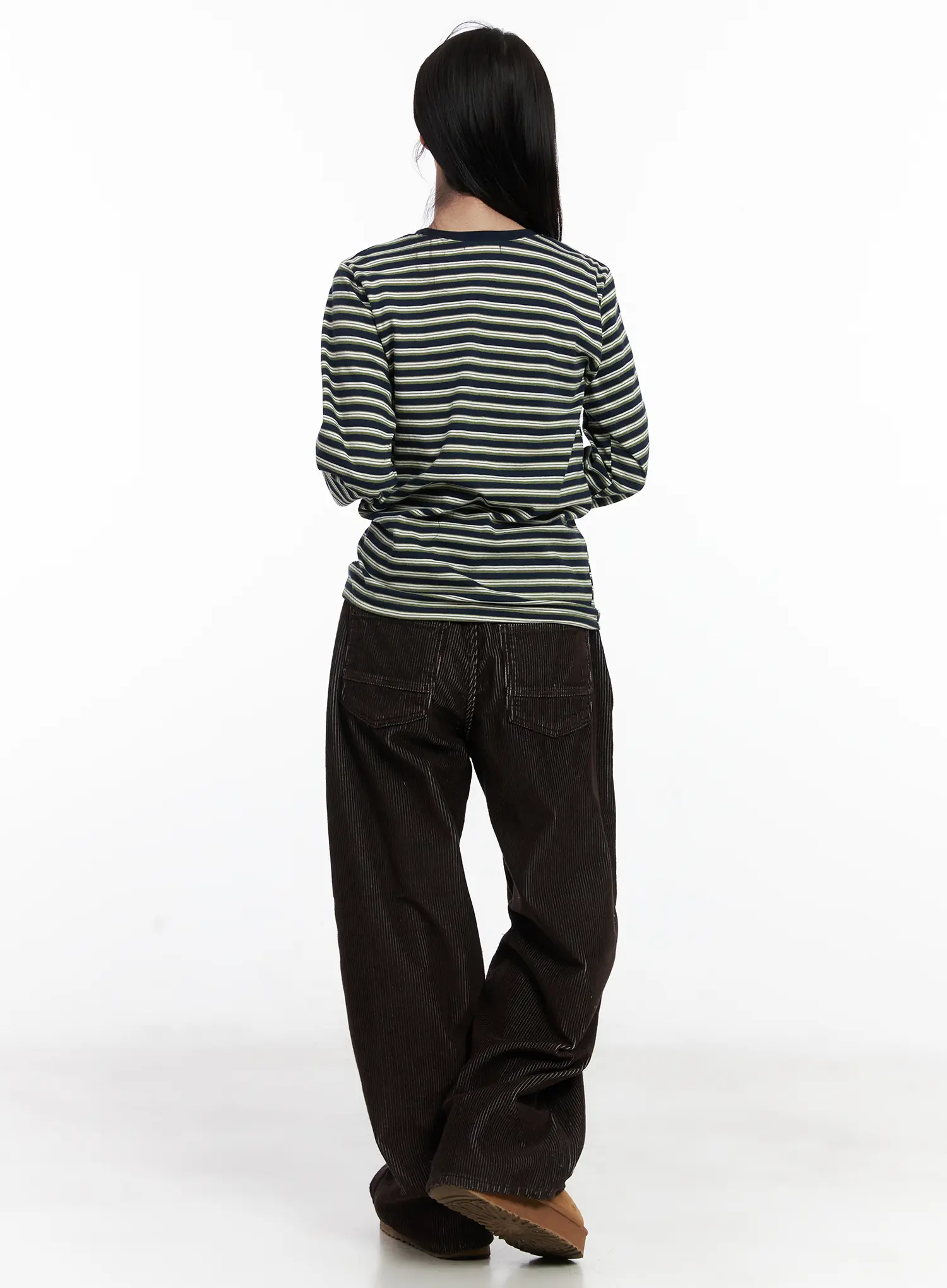 Basic Striped Long Sleeve Top CN526 - Image 5