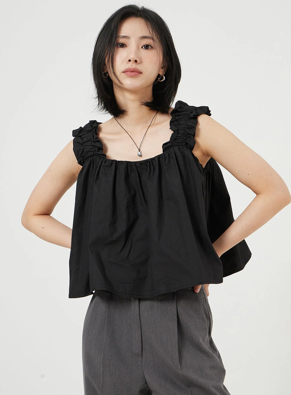 Basic Tailored Pants OM328 - Image 3