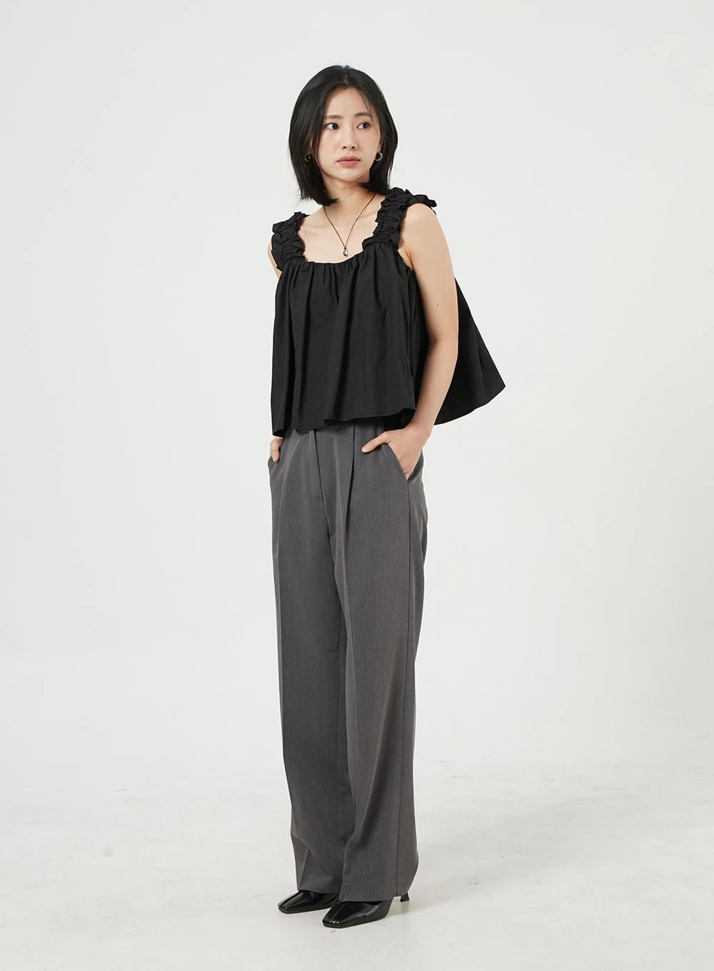 Basic Tailored Pants OM328 - Image 4